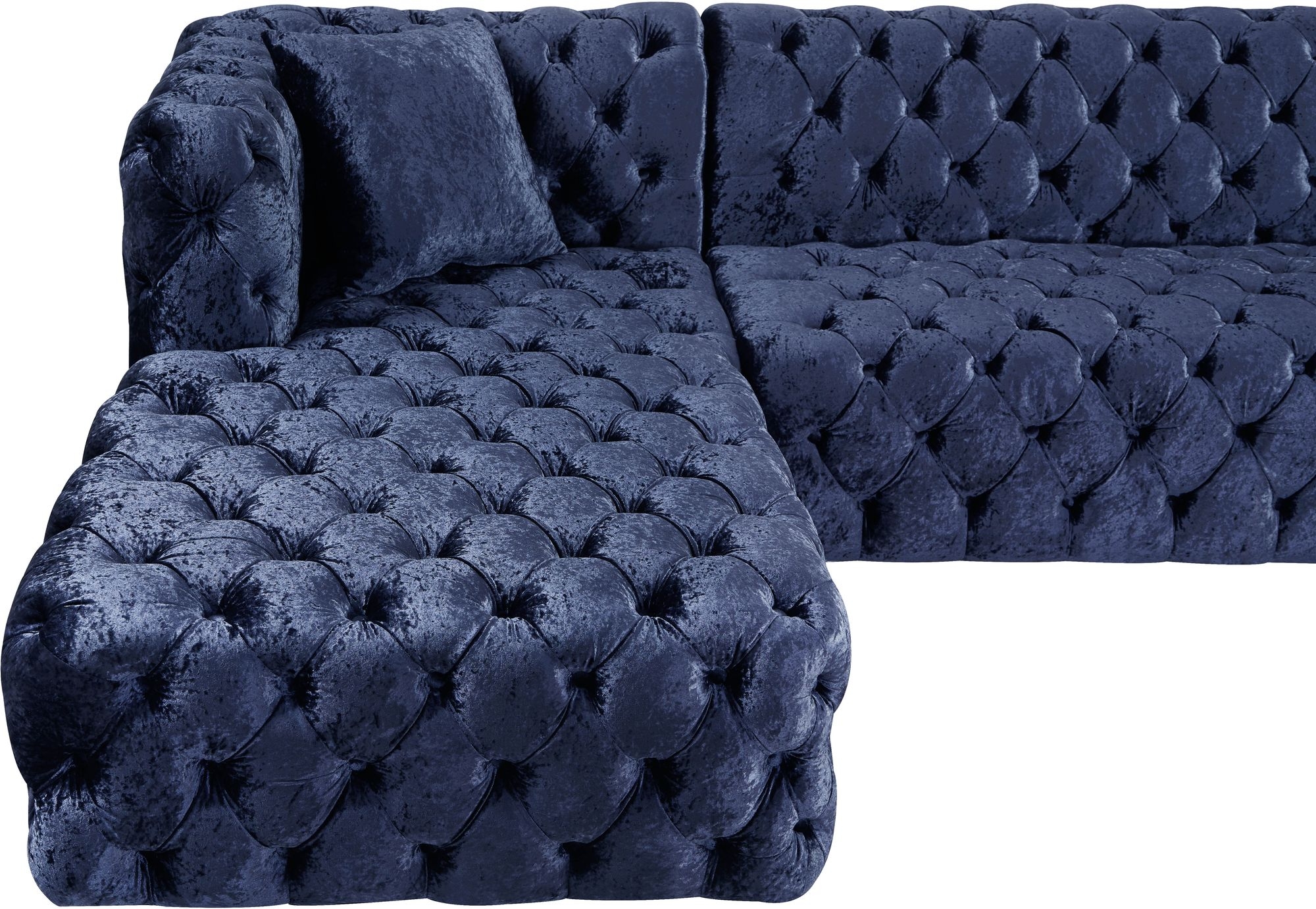 Coco 133" 3-Piece Velvet Sectional