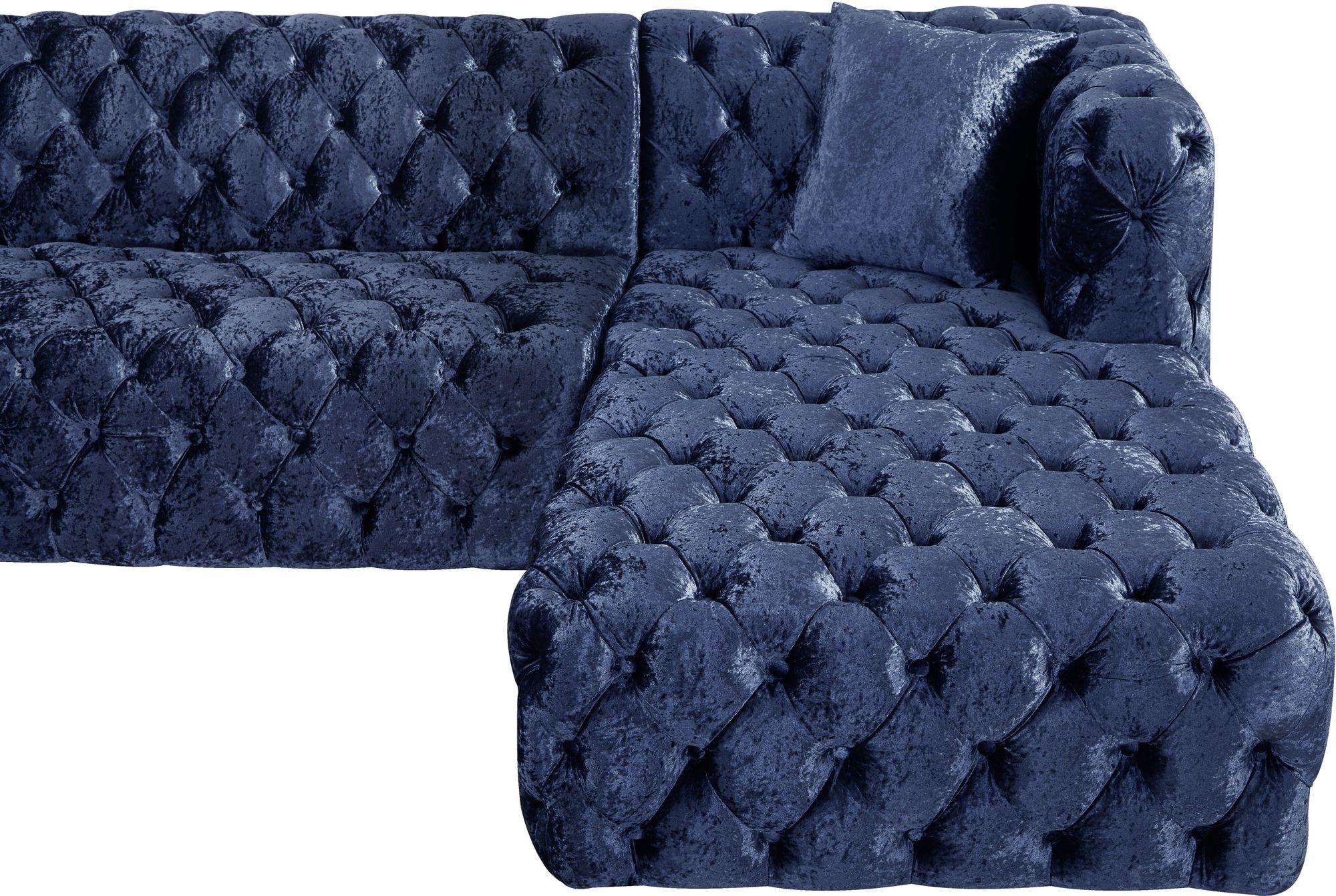 Coco 133" 3-Piece Velvet Sectional