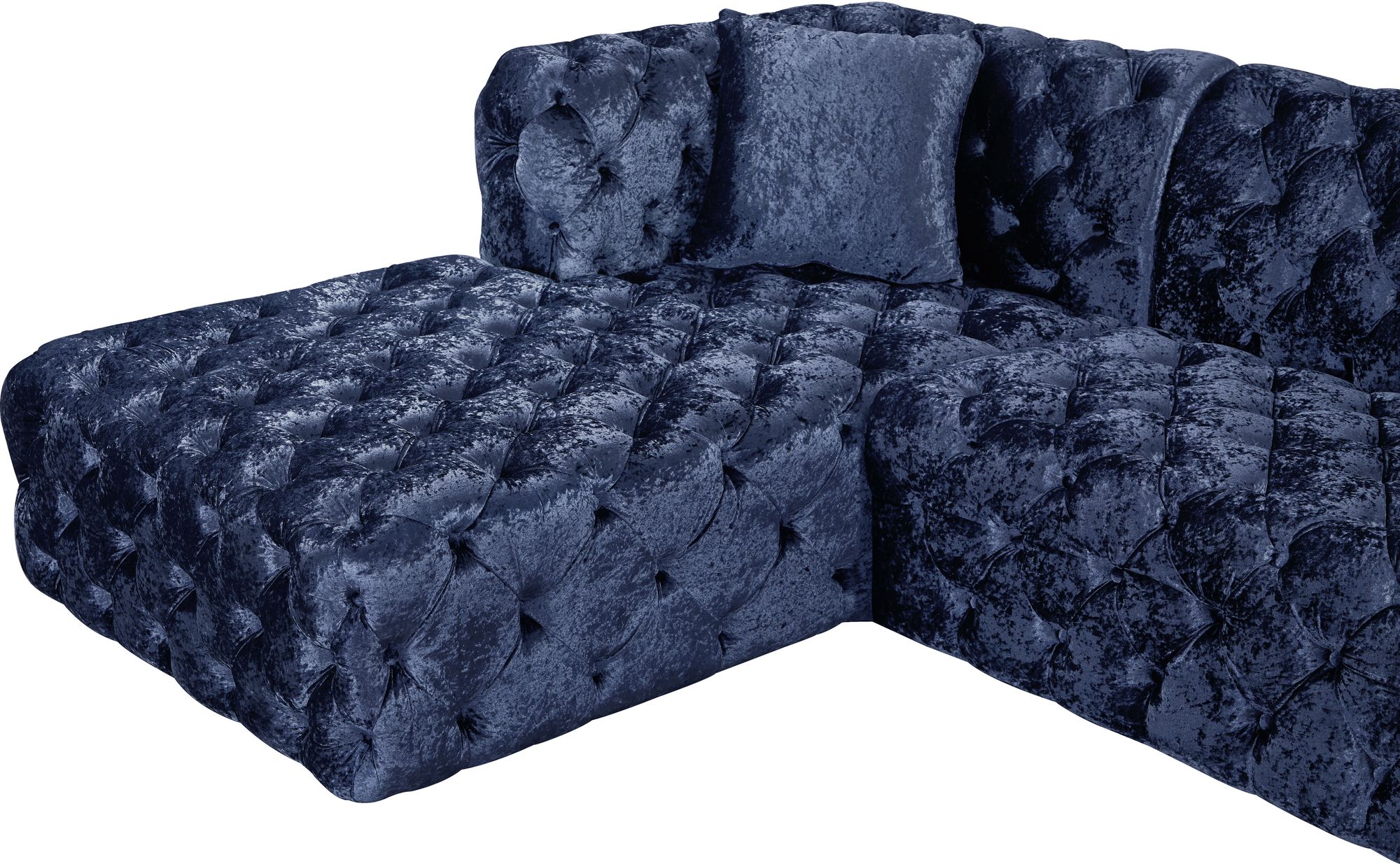 Coco 133" 3-Piece Velvet Sectional