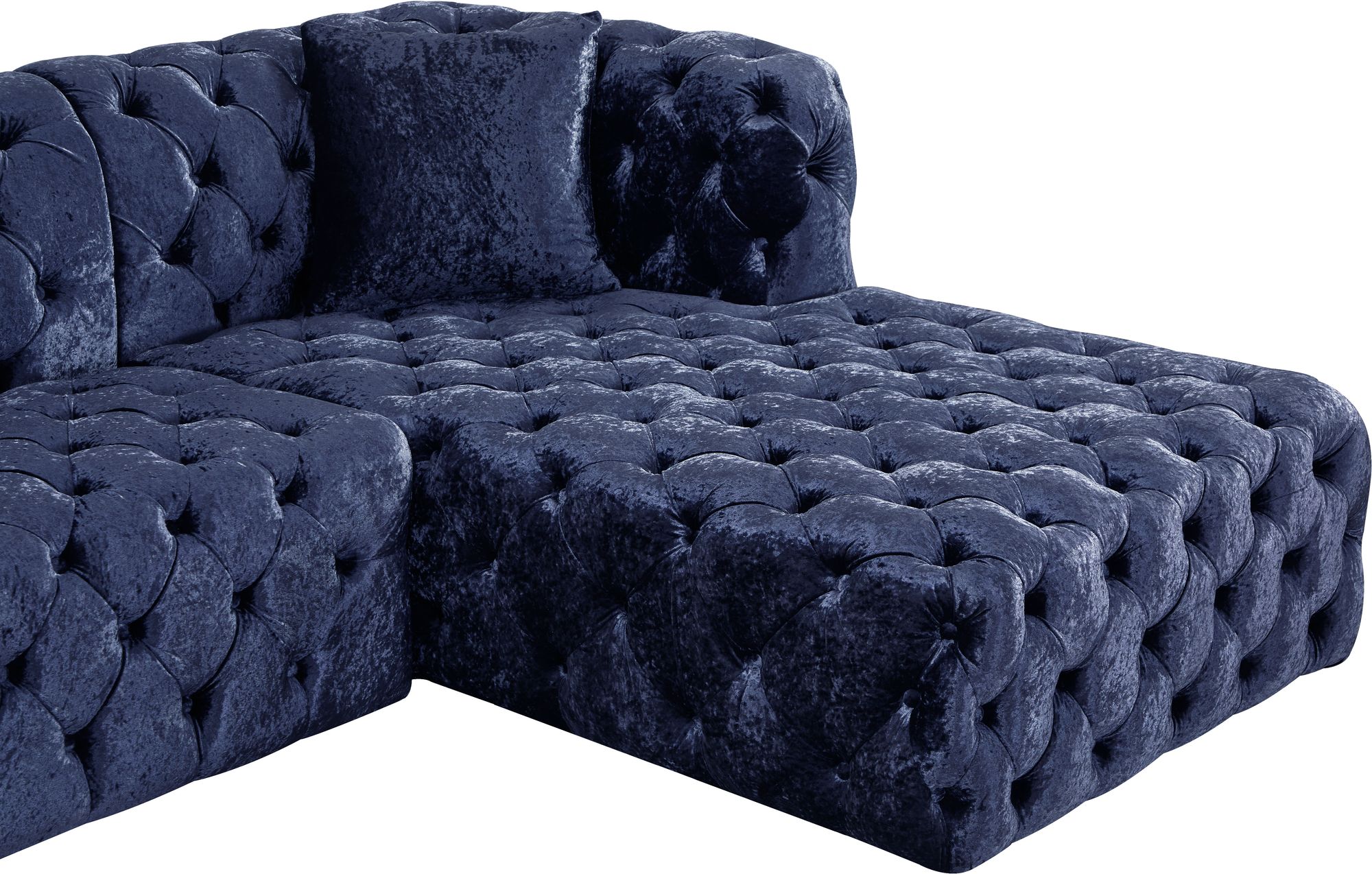 Coco 133" 3-Piece Velvet Sectional