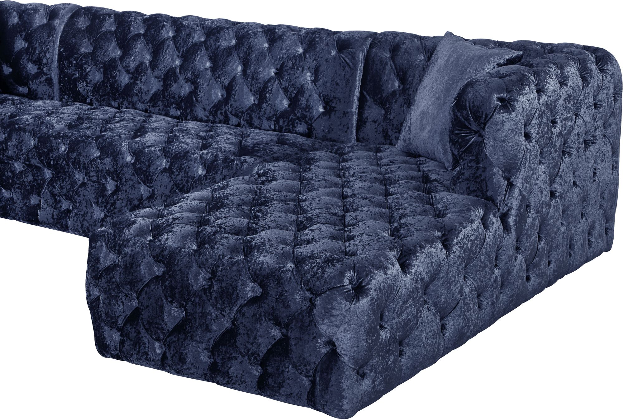 Coco 133" 3-Piece Velvet Sectional