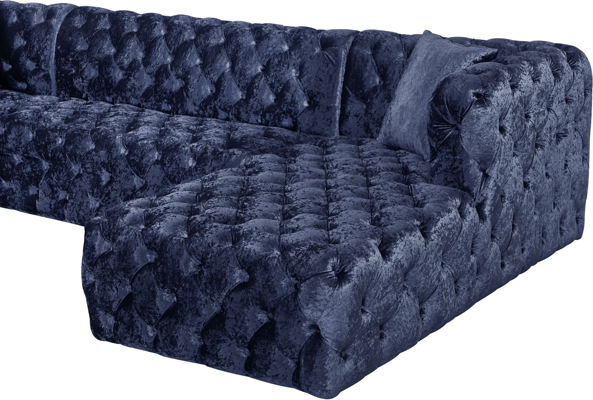 Coco 133" 3-Piece Velvet Sectional