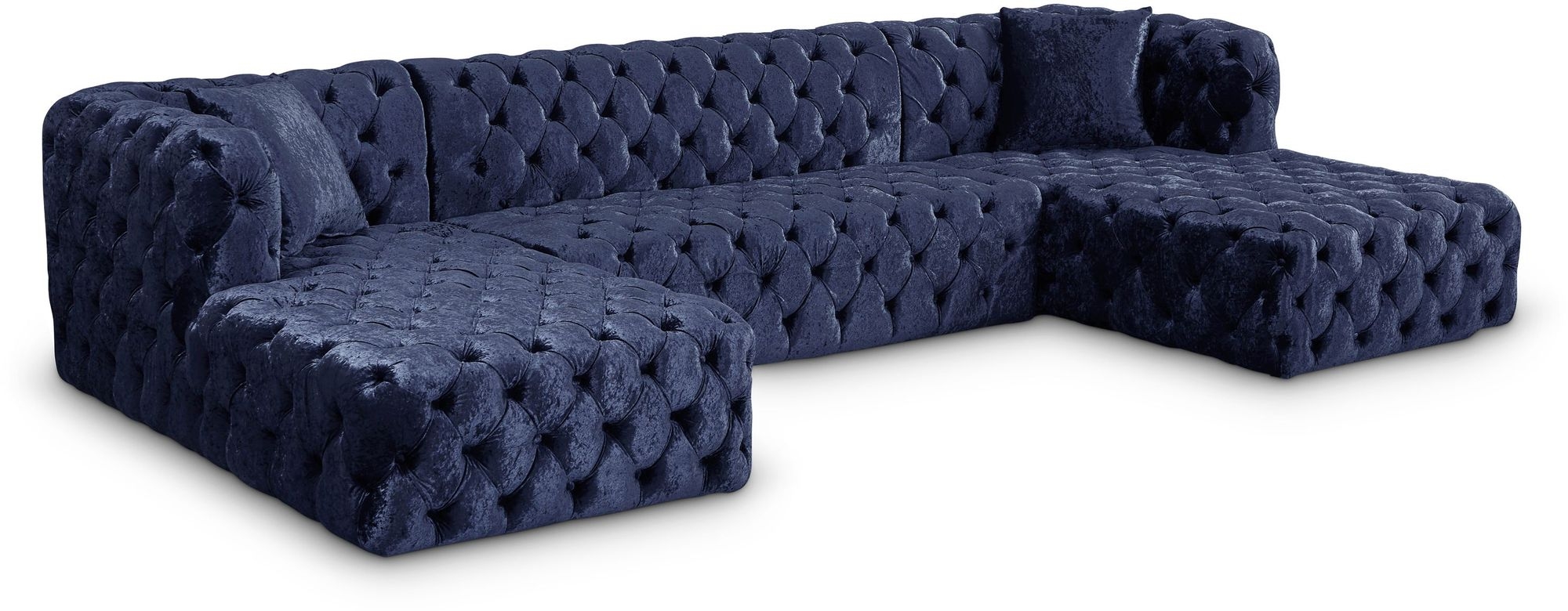 Coco 133" 3-Piece Velvet Sectional