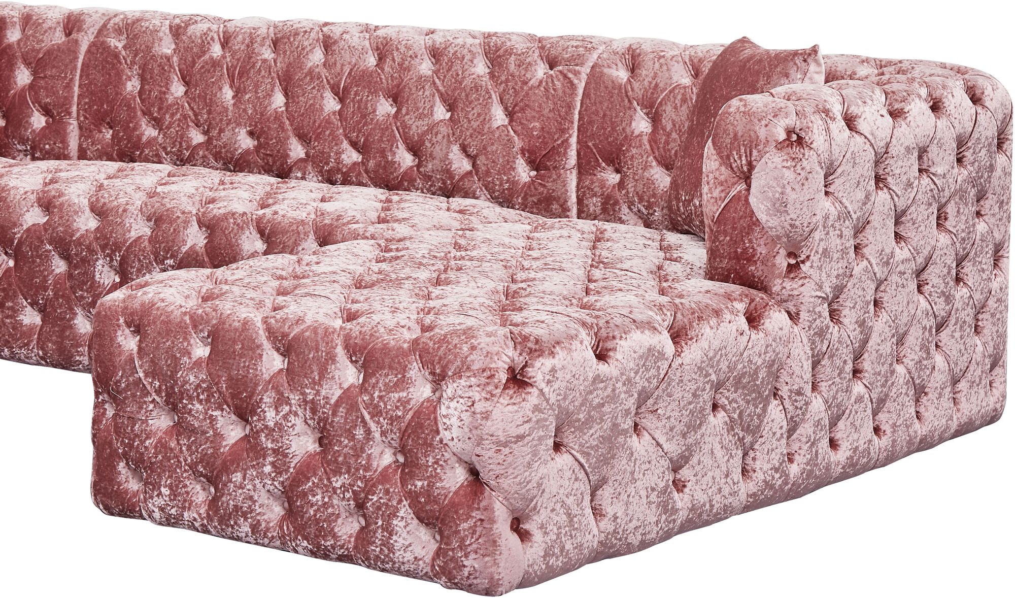 Coco 133" 3-Piece Velvet Sectional