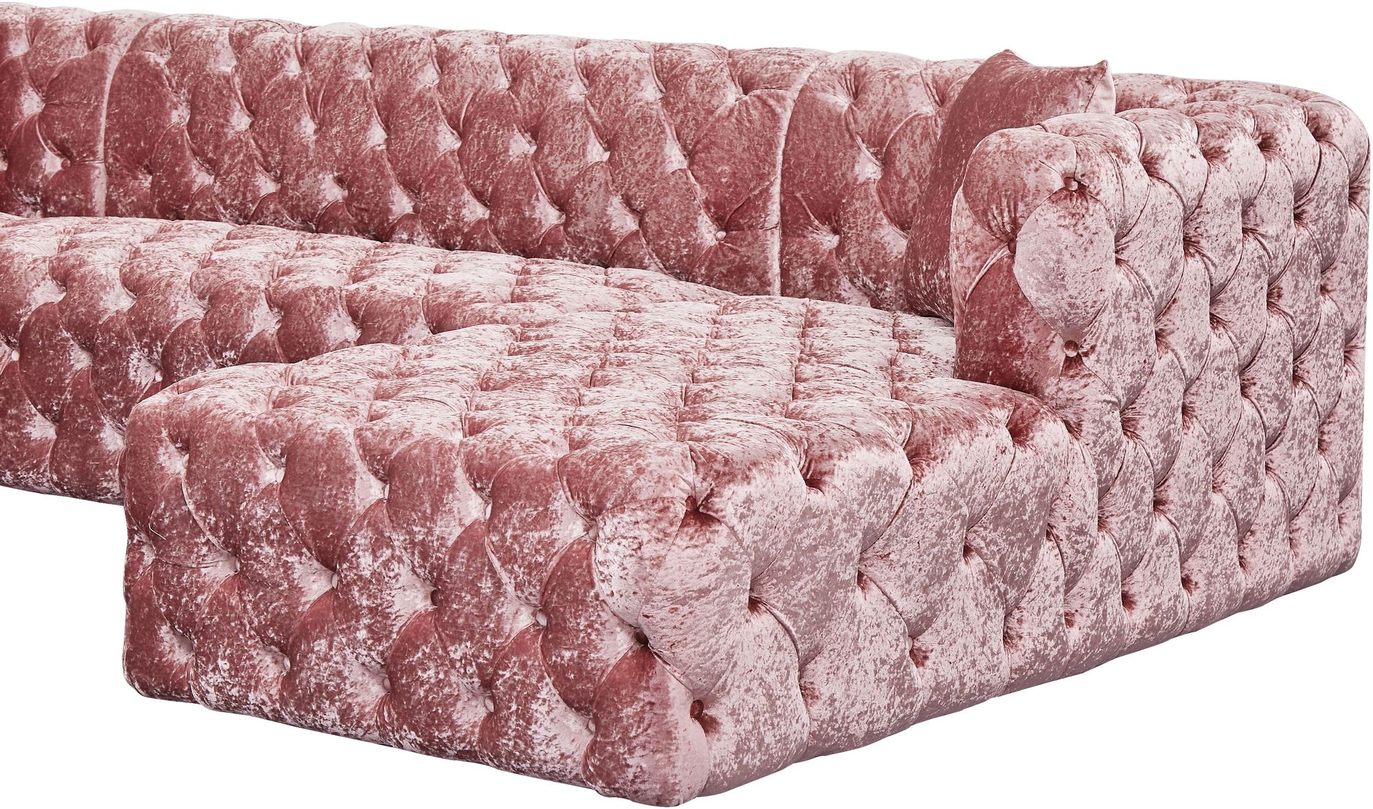 Coco 133" 3-Piece Velvet Sectional