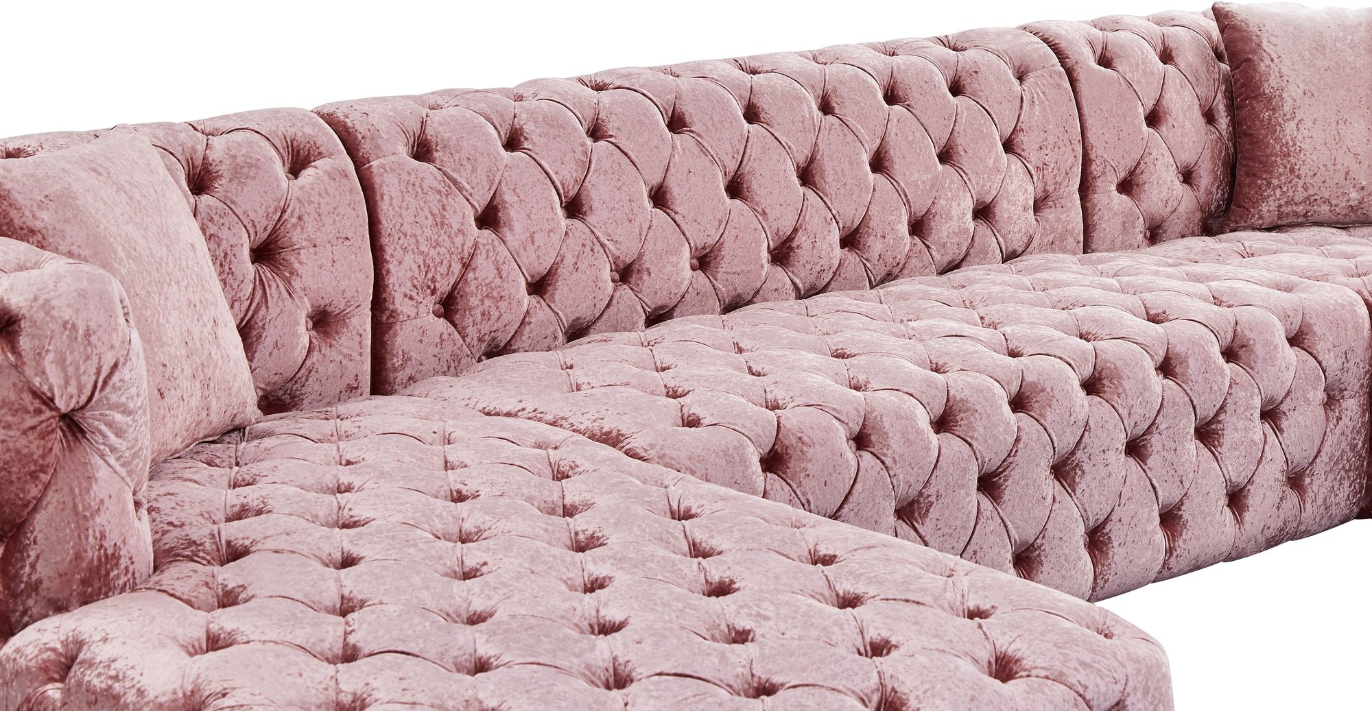 Coco 133" 3-Piece Velvet Sectional