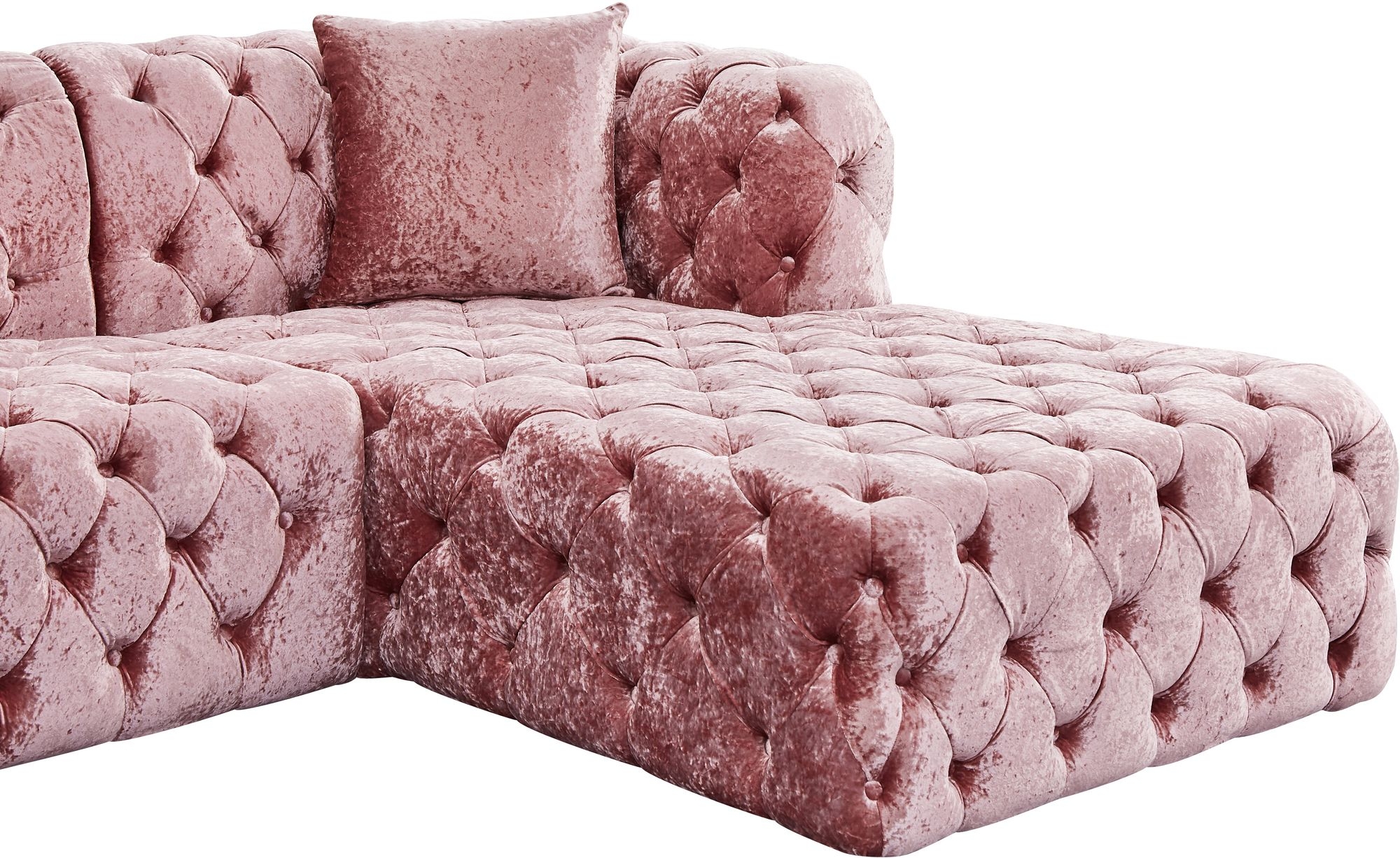 Coco 133" 3-Piece Velvet Sectional