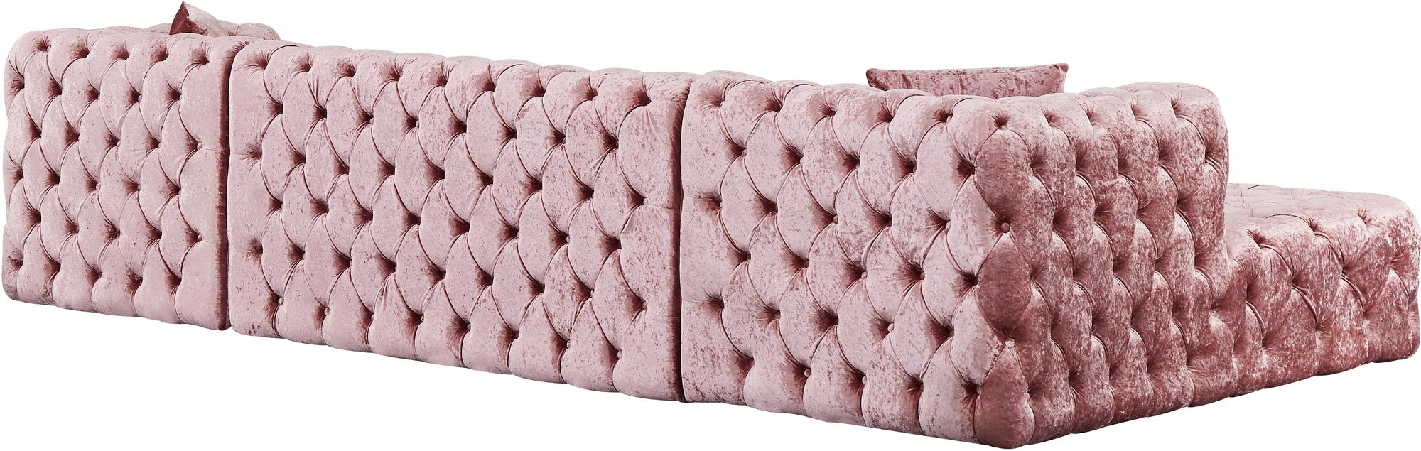 Coco 133" 3-Piece Velvet Sectional
