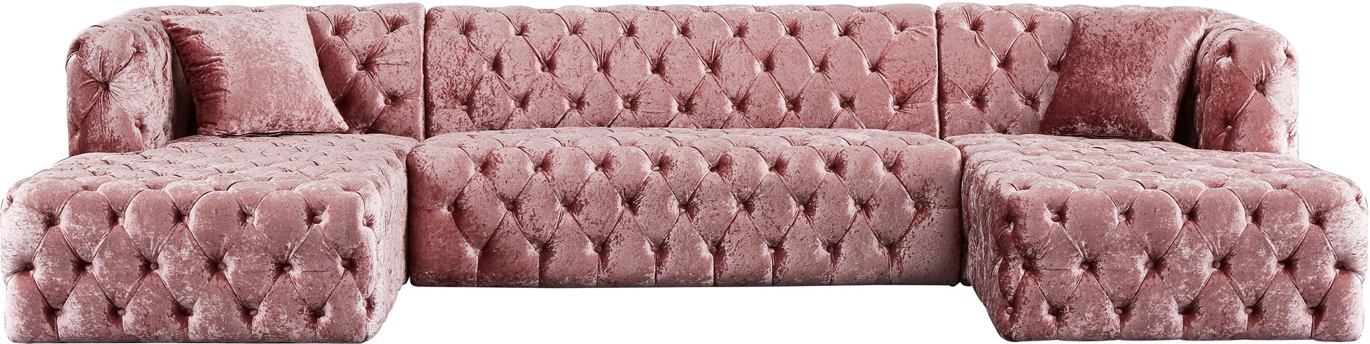 Coco 133" 3-Piece Velvet Sectional