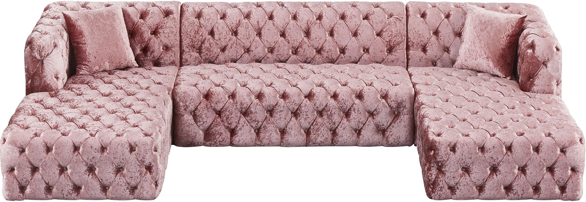 Coco 133" 3-Piece Velvet Sectional