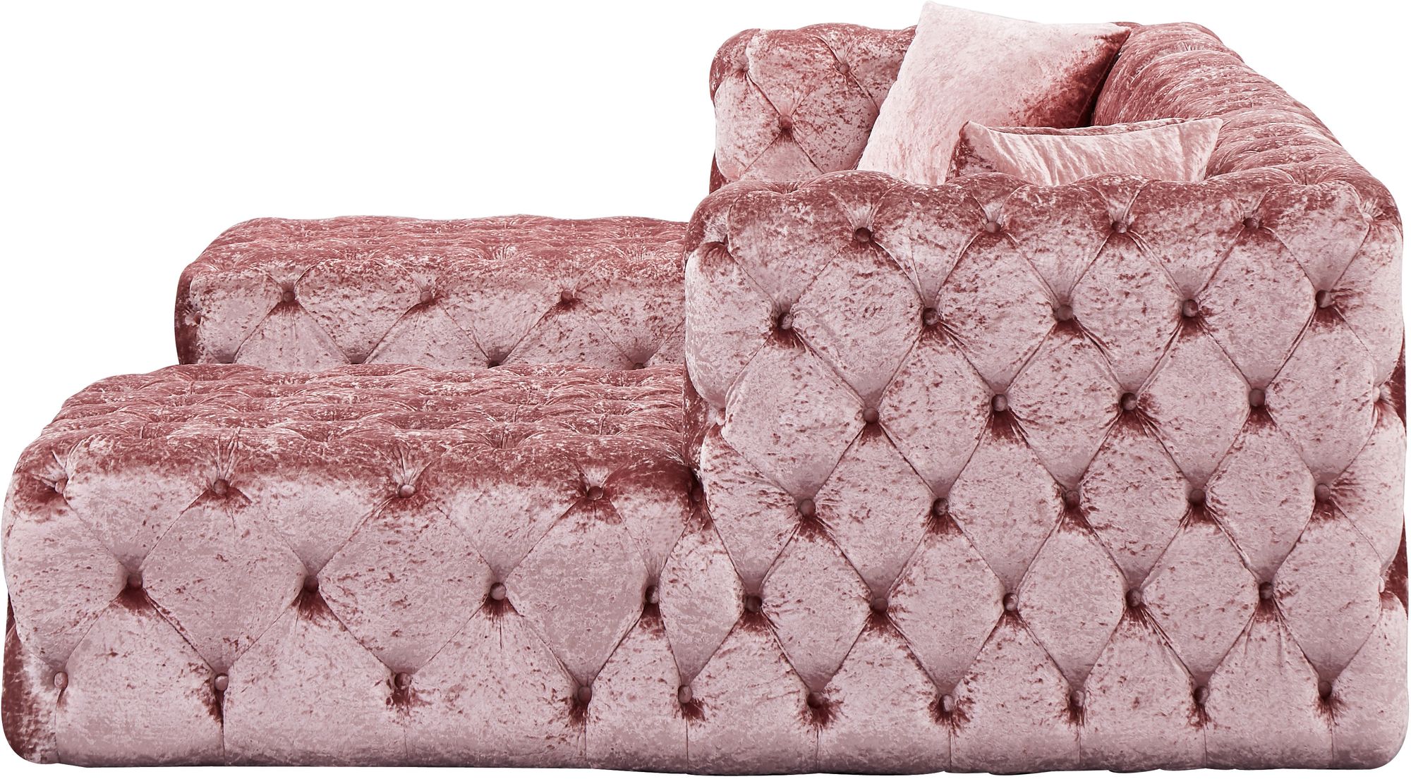 Coco 133" 3-Piece Velvet Sectional