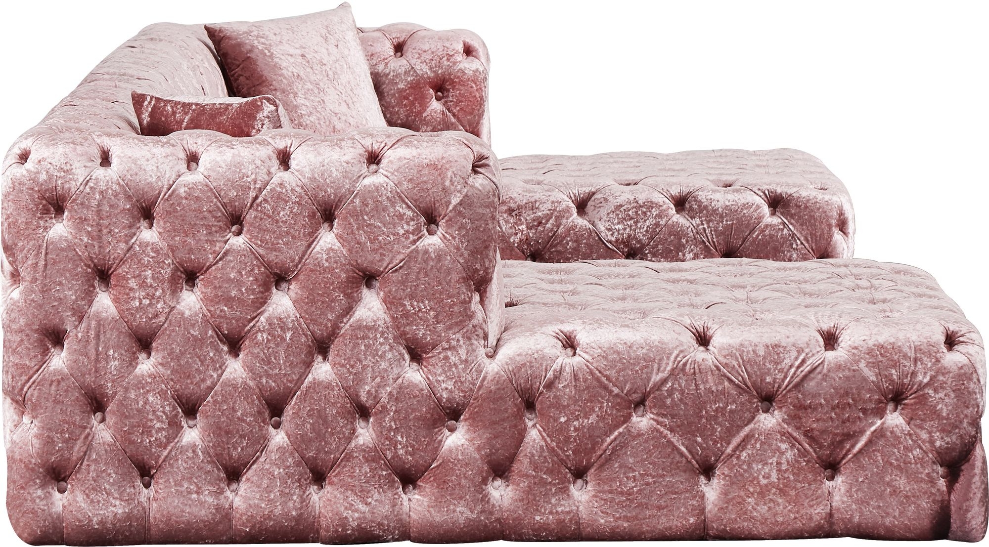 Coco 133" 3-Piece Velvet Sectional