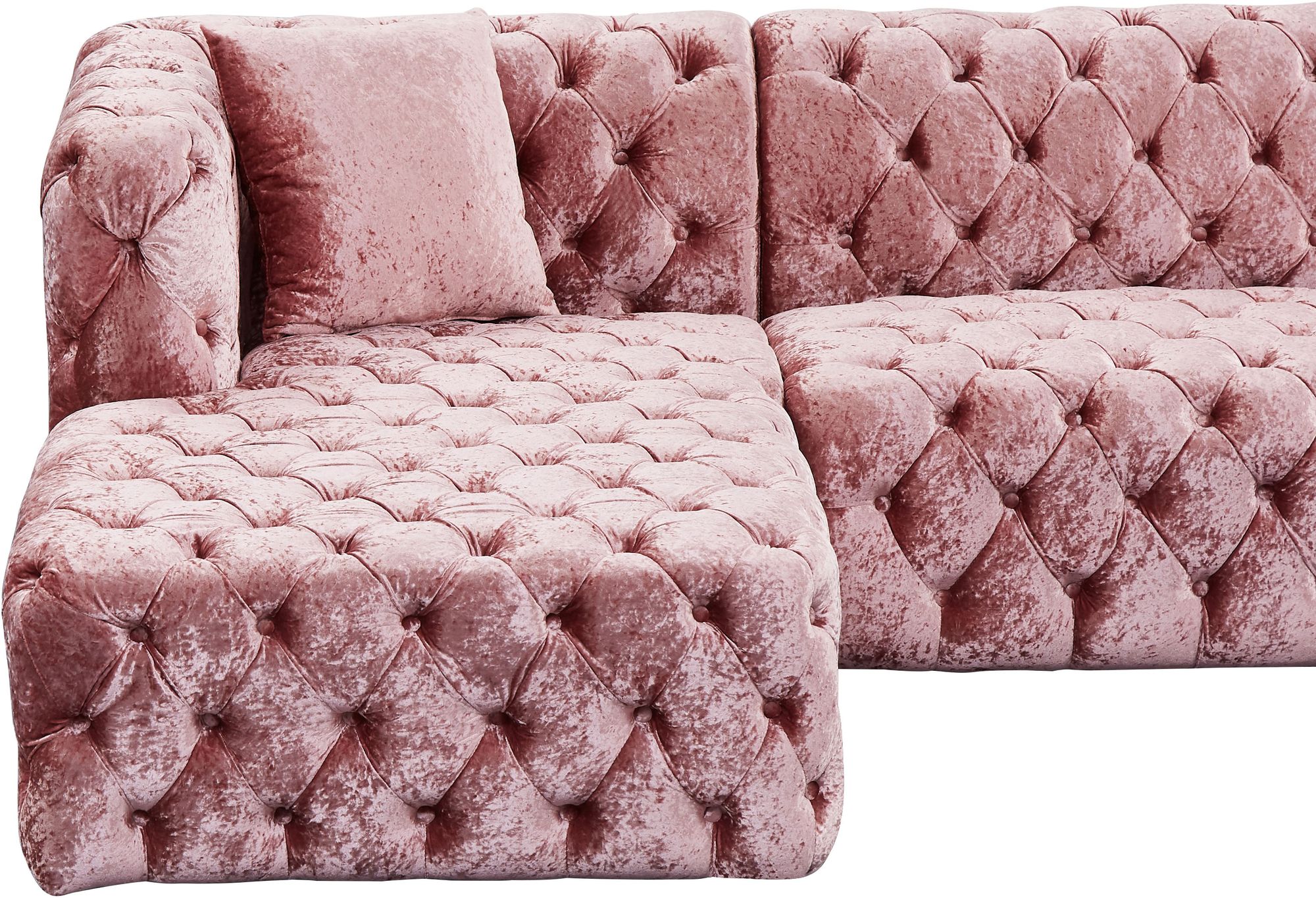 Coco 133" 3-Piece Velvet Sectional