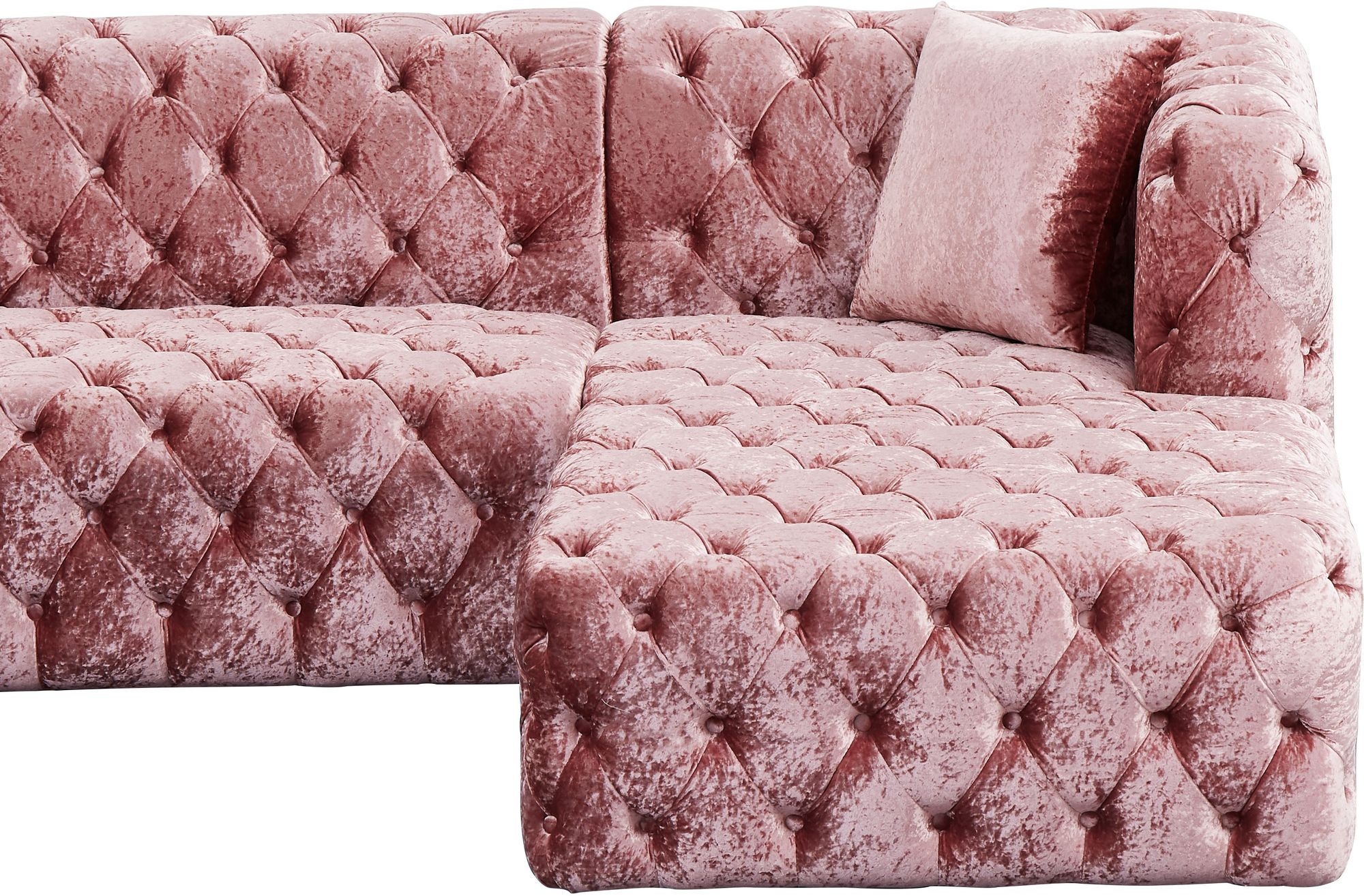 Coco 133" 3-Piece Velvet Sectional
