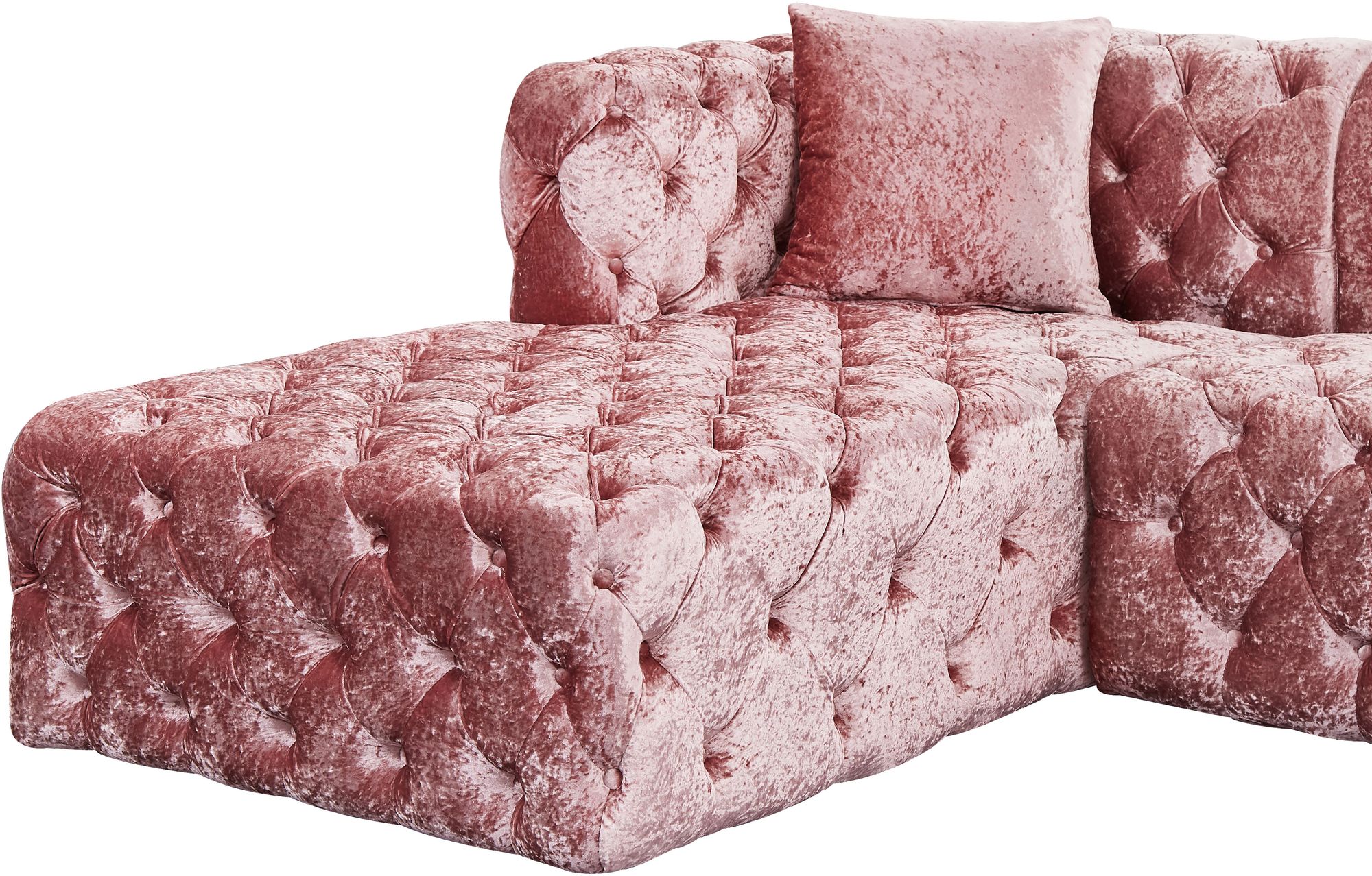 Coco 133" 3-Piece Velvet Sectional