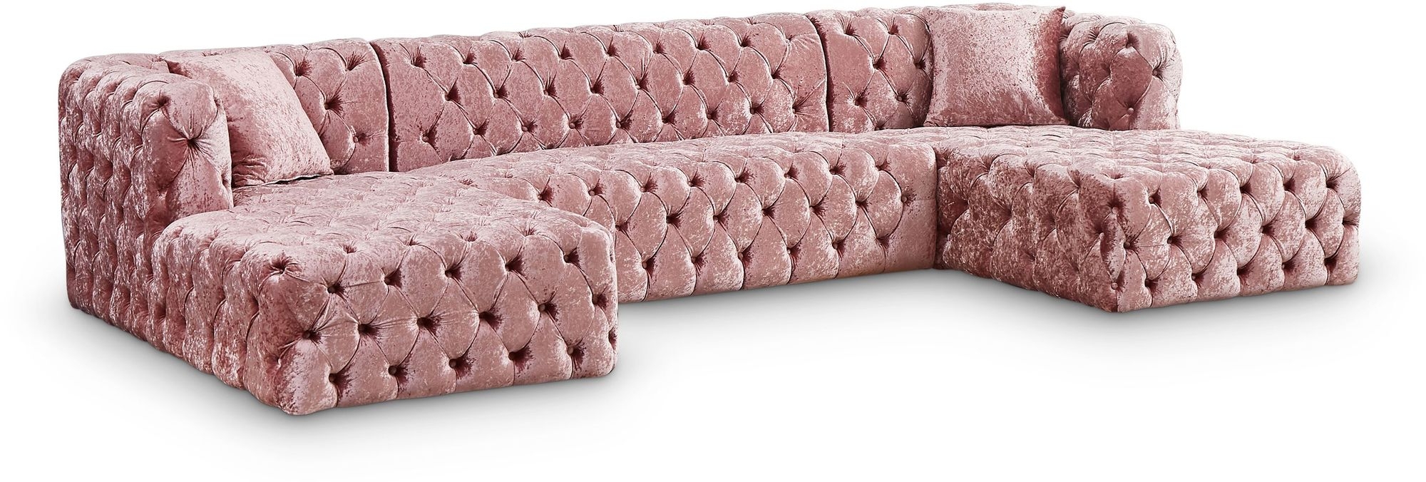 Coco 133" 3-Piece Velvet Sectional