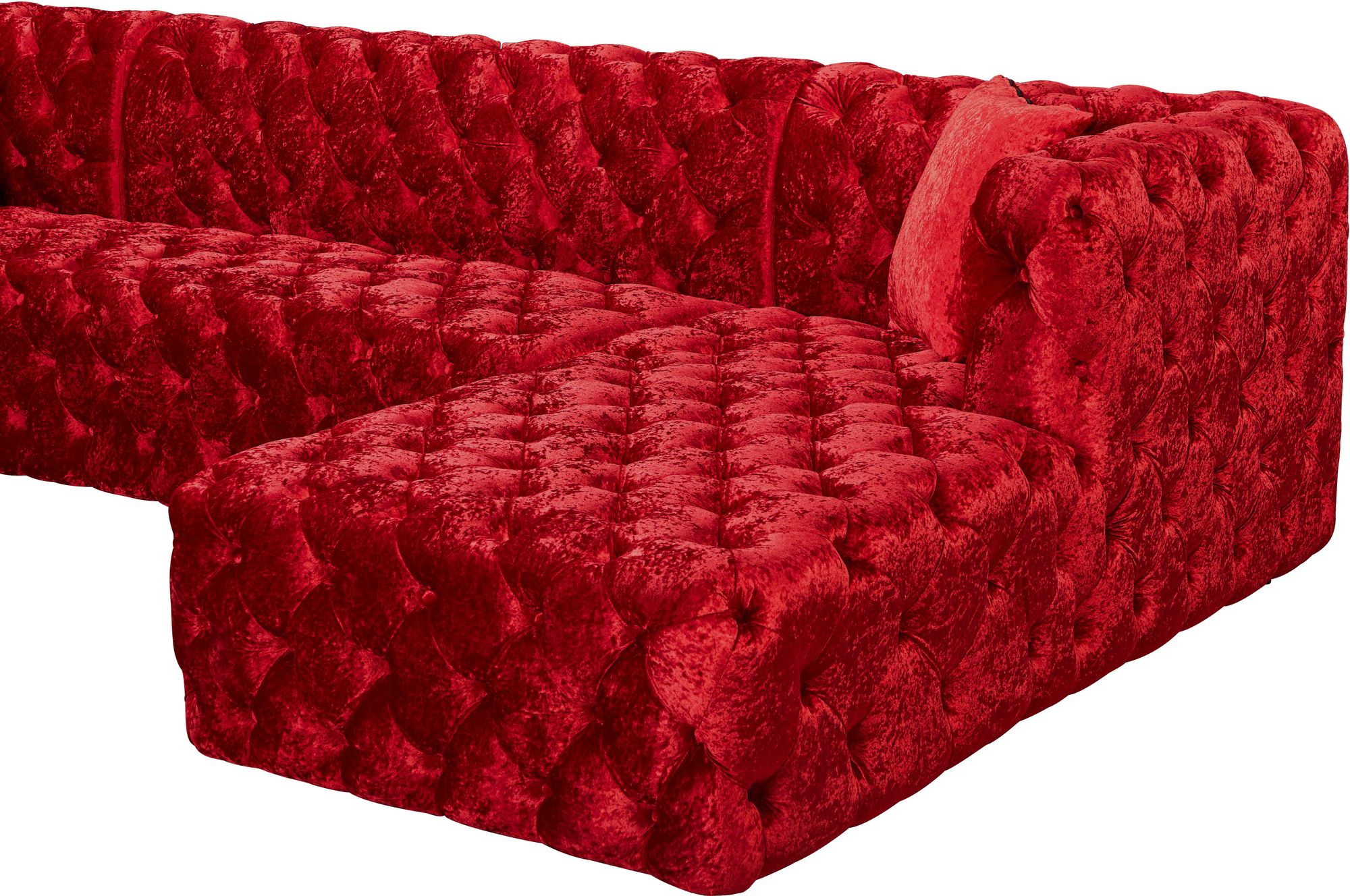 Coco 133" 3-Piece Velvet Sectional