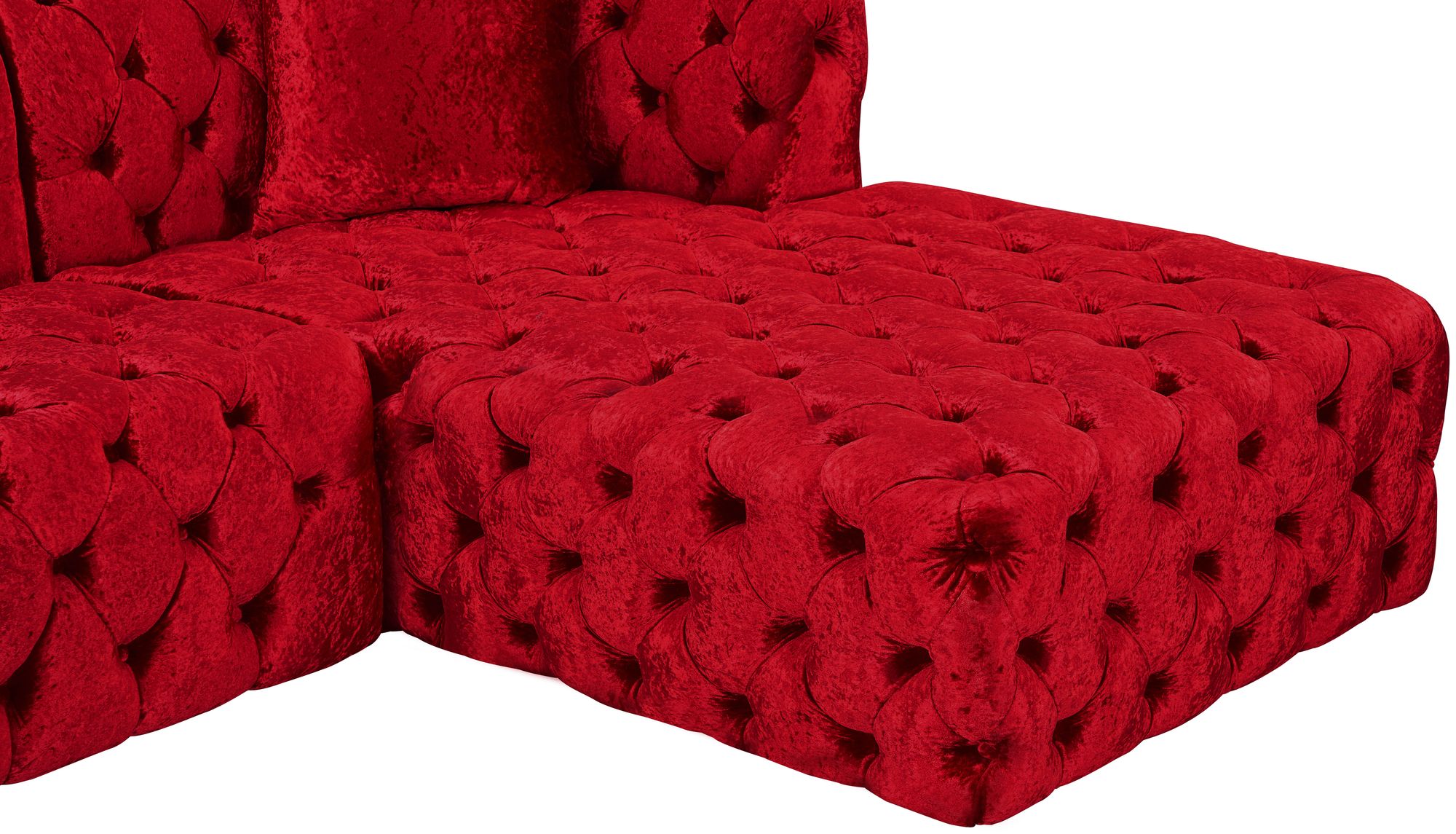 Coco 133" 3-Piece Velvet Sectional