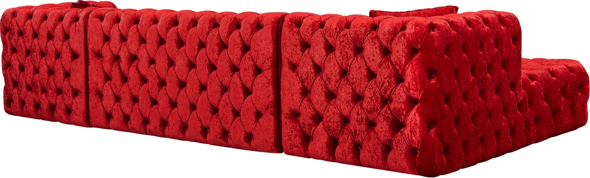 Coco 133" 3-Piece Velvet Sectional