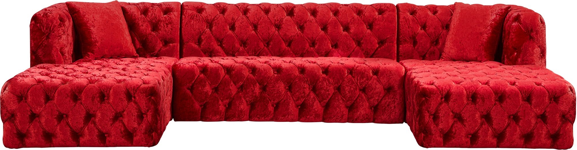Coco 133" 3-Piece Velvet Sectional