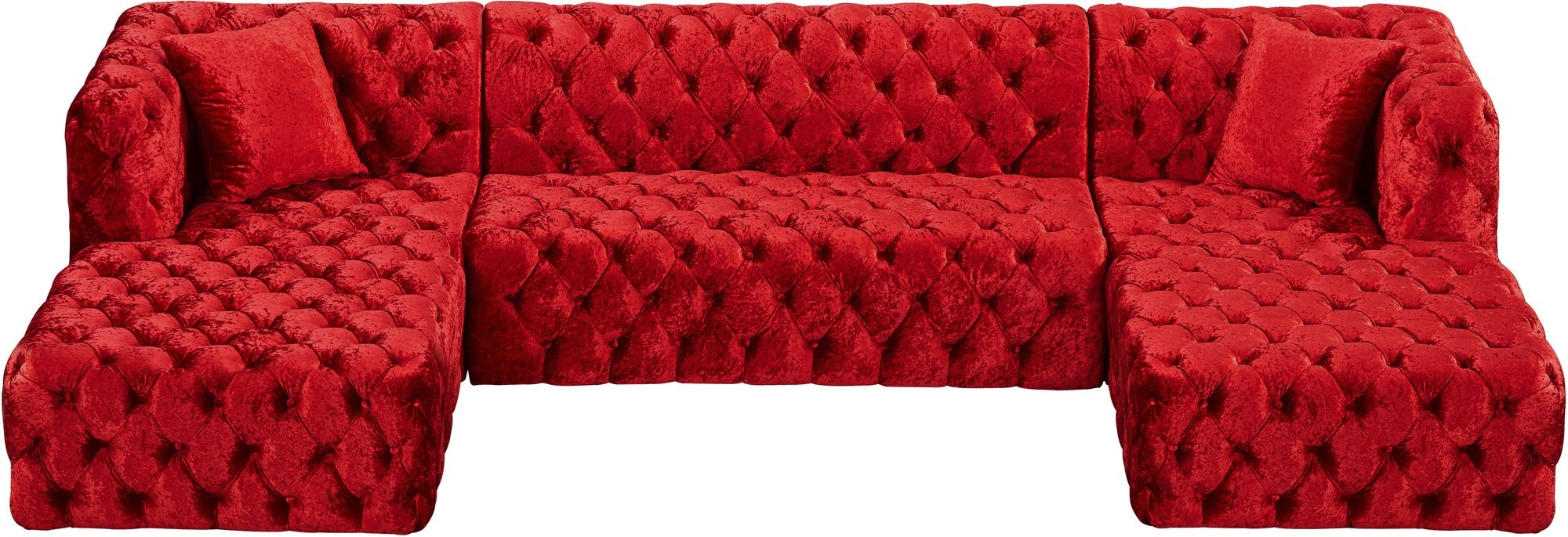 Coco 133" 3-Piece Velvet Sectional