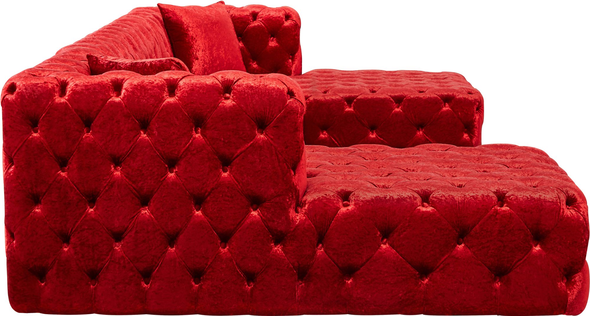 Coco 133" 3-Piece Velvet Sectional