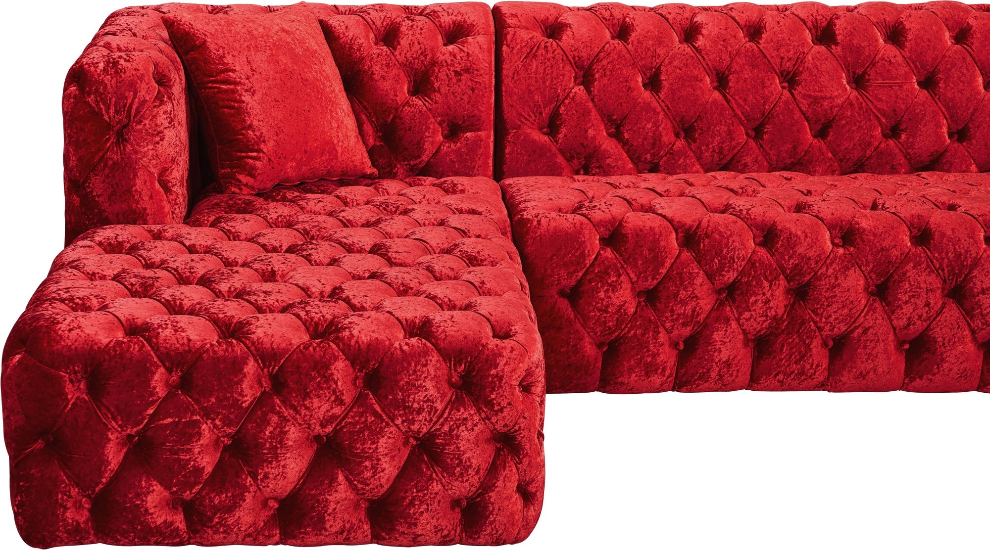 Coco 133" 3-Piece Velvet Sectional