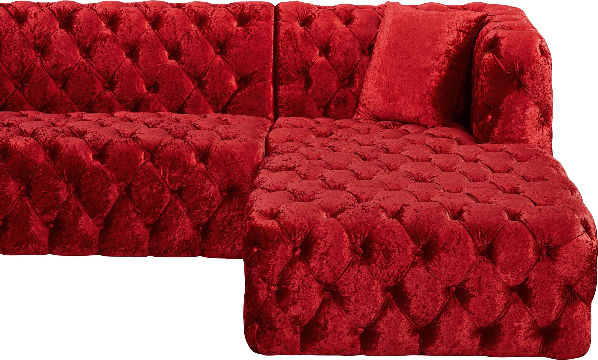 Coco 133" 3-Piece Velvet Sectional