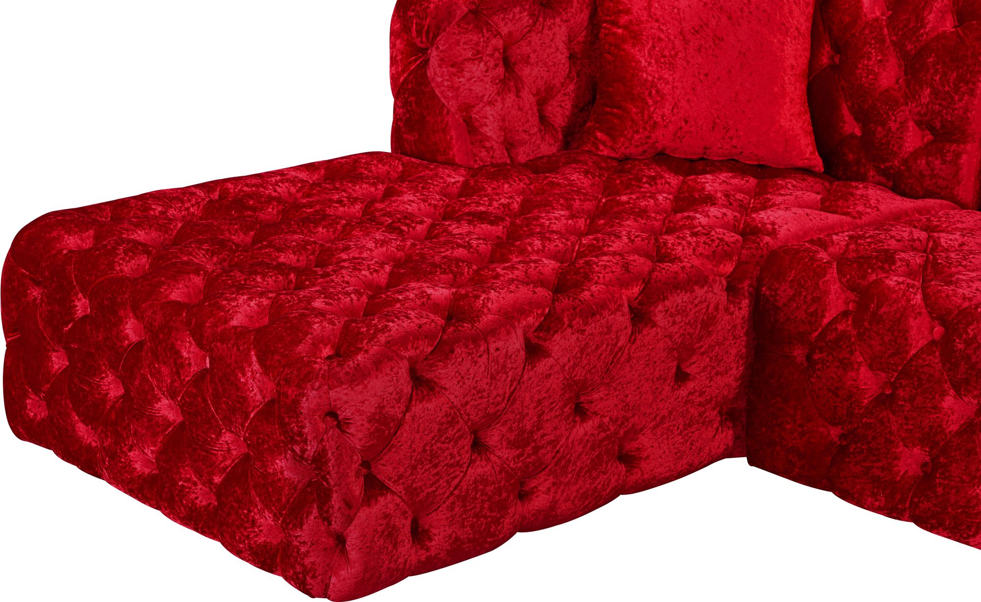 Coco 133" 3-Piece Velvet Sectional