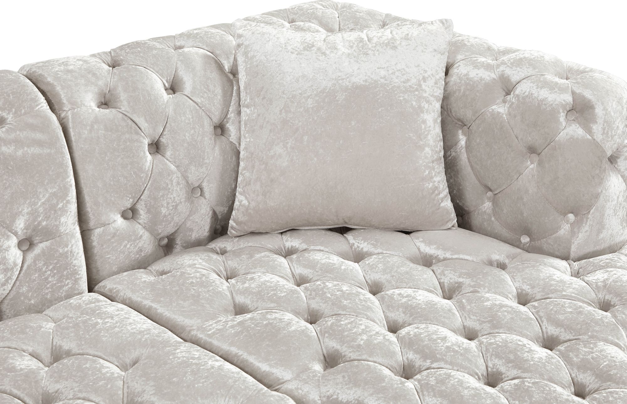 Coco 133" 3-Piece Velvet Sectional