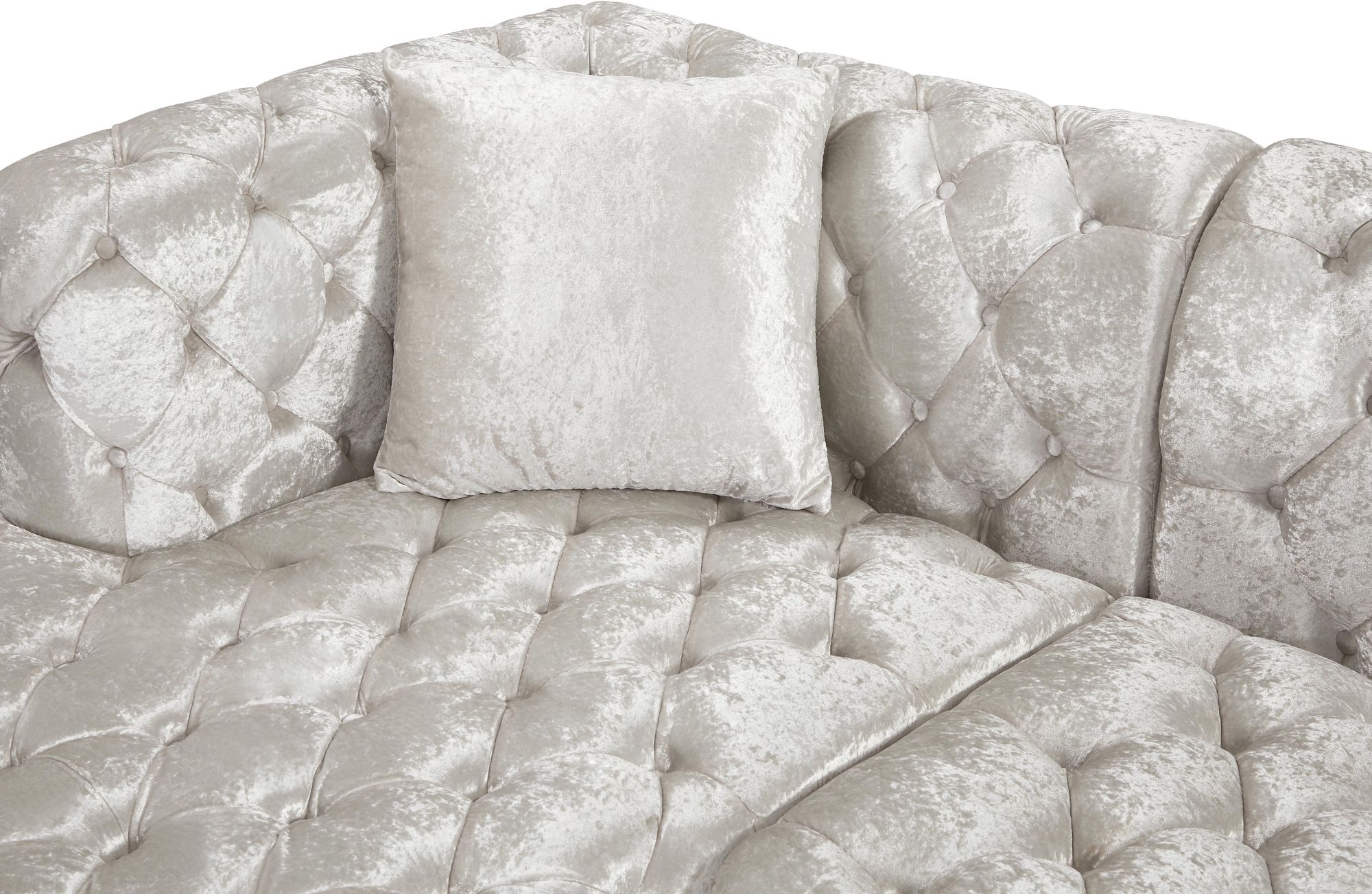 Coco 133" 3-Piece Velvet Sectional