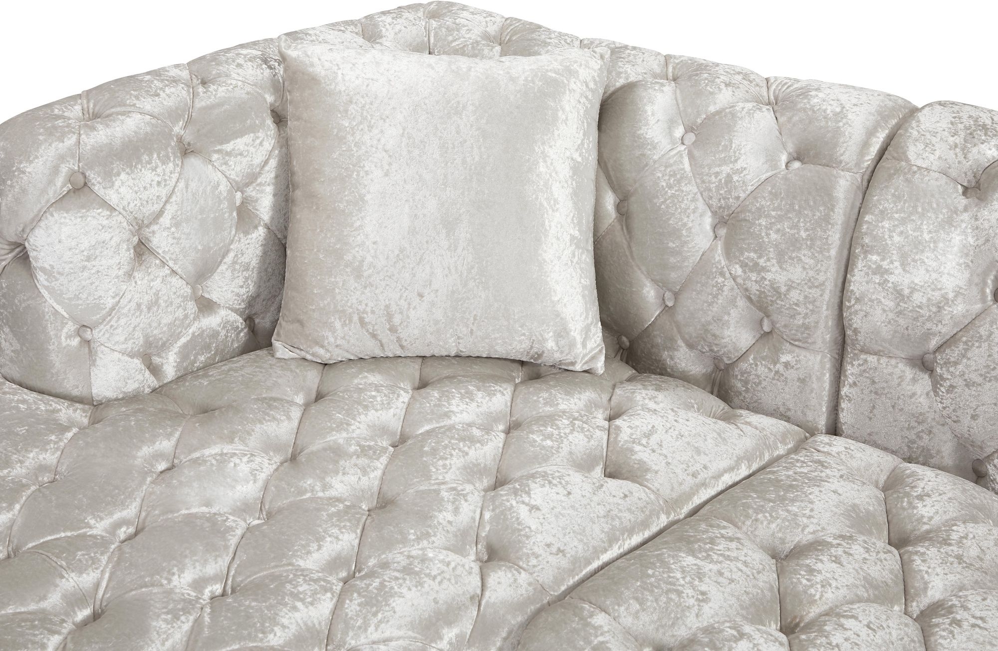 Coco 133" 3-Piece Velvet Sectional