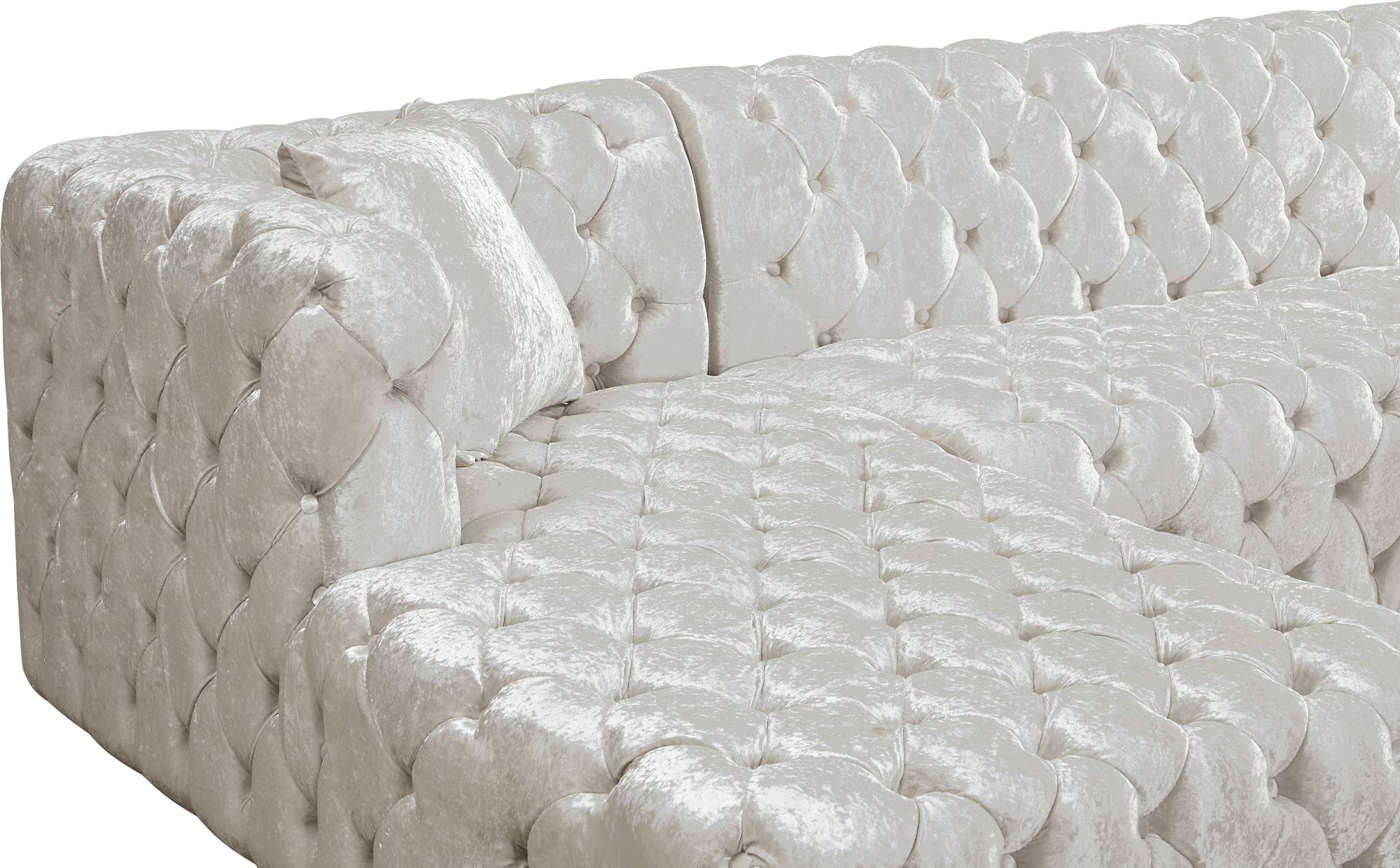 Coco 133" 3-Piece Velvet Sectional