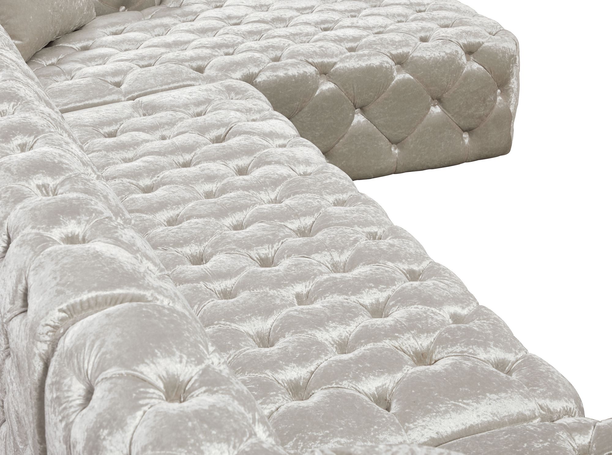 Coco 133" 3-Piece Velvet Sectional