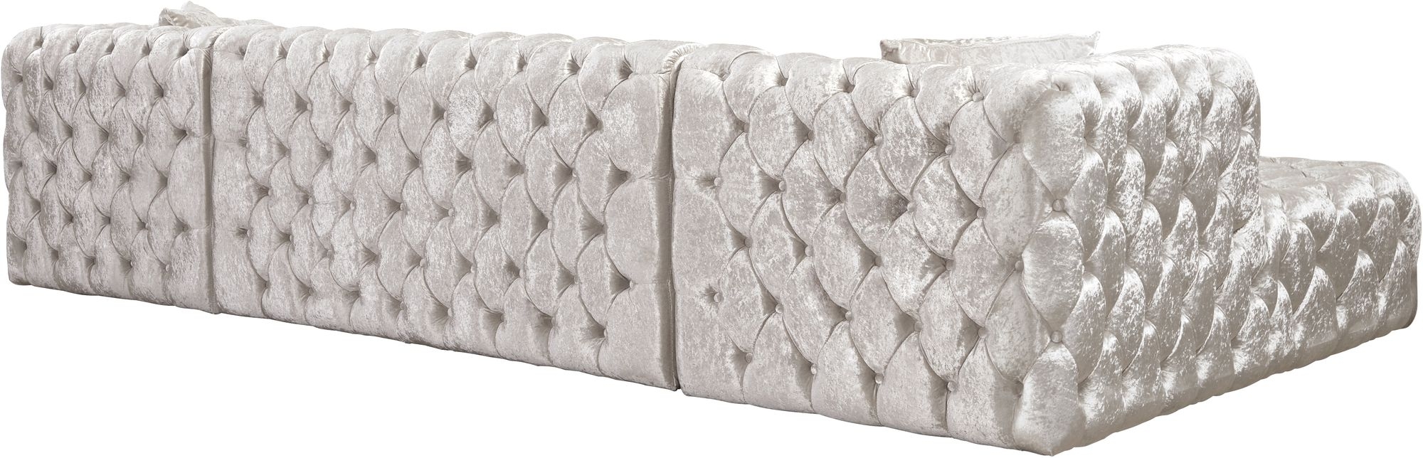Coco 133" 3-Piece Velvet Sectional