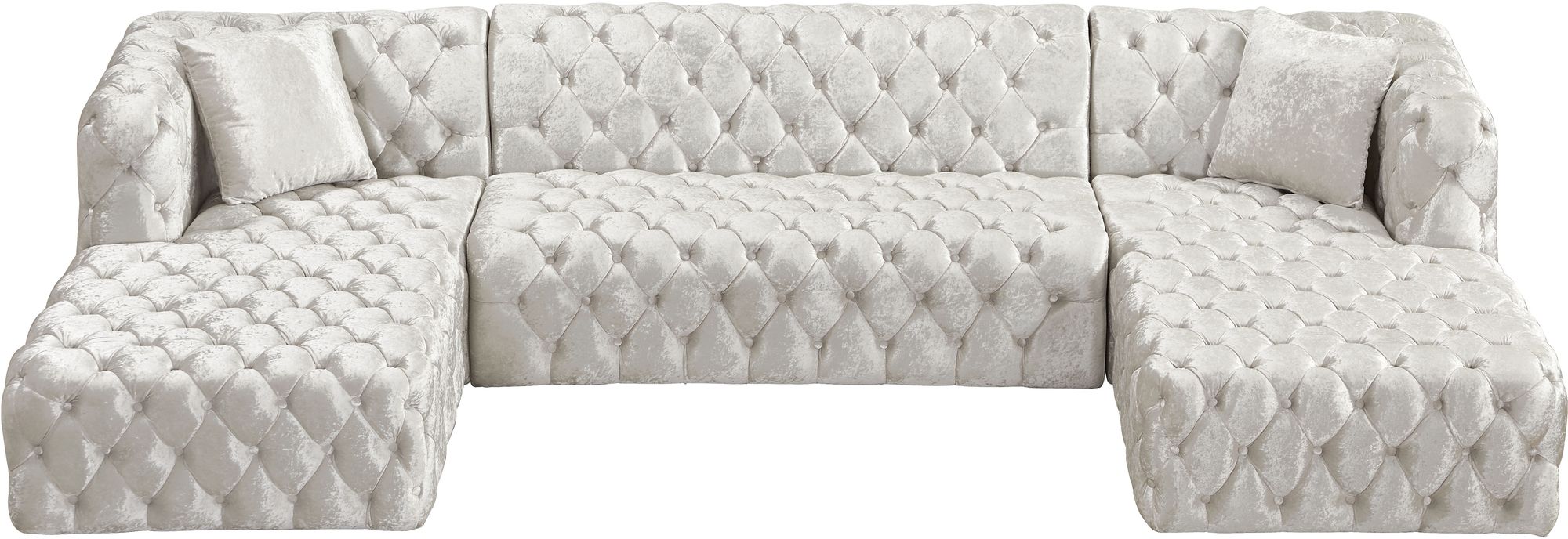Coco 133" 3-Piece Velvet Sectional