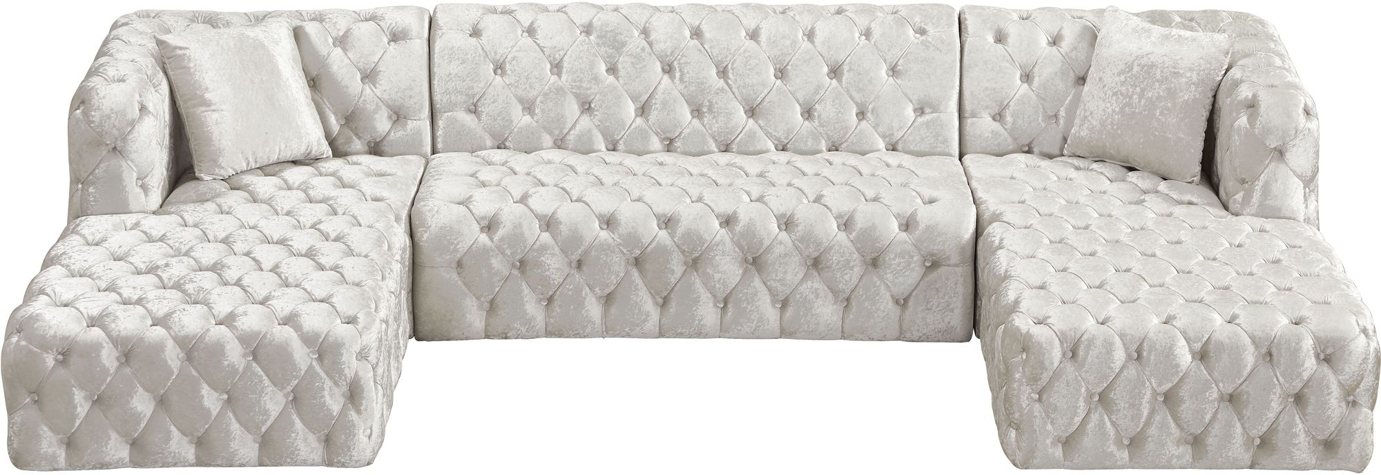 Coco 133" 3-Piece Velvet Sectional
