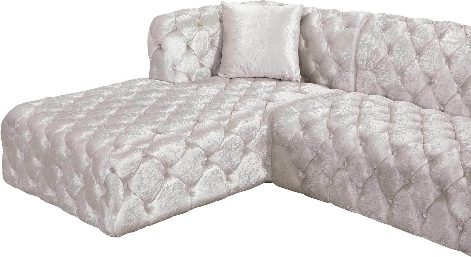 Coco 133" 3-Piece Velvet Sectional