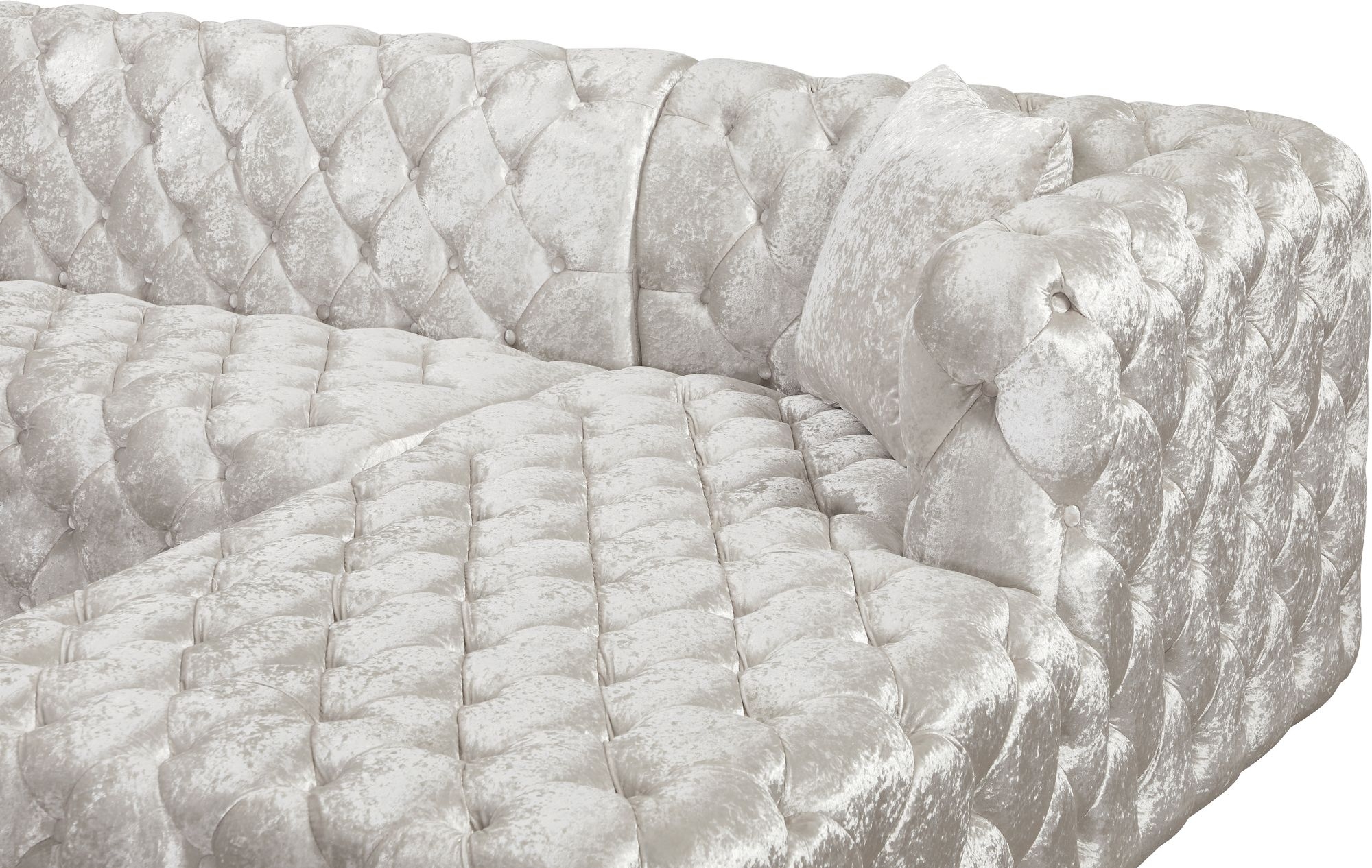 Coco 133" 3-Piece Velvet Sectional