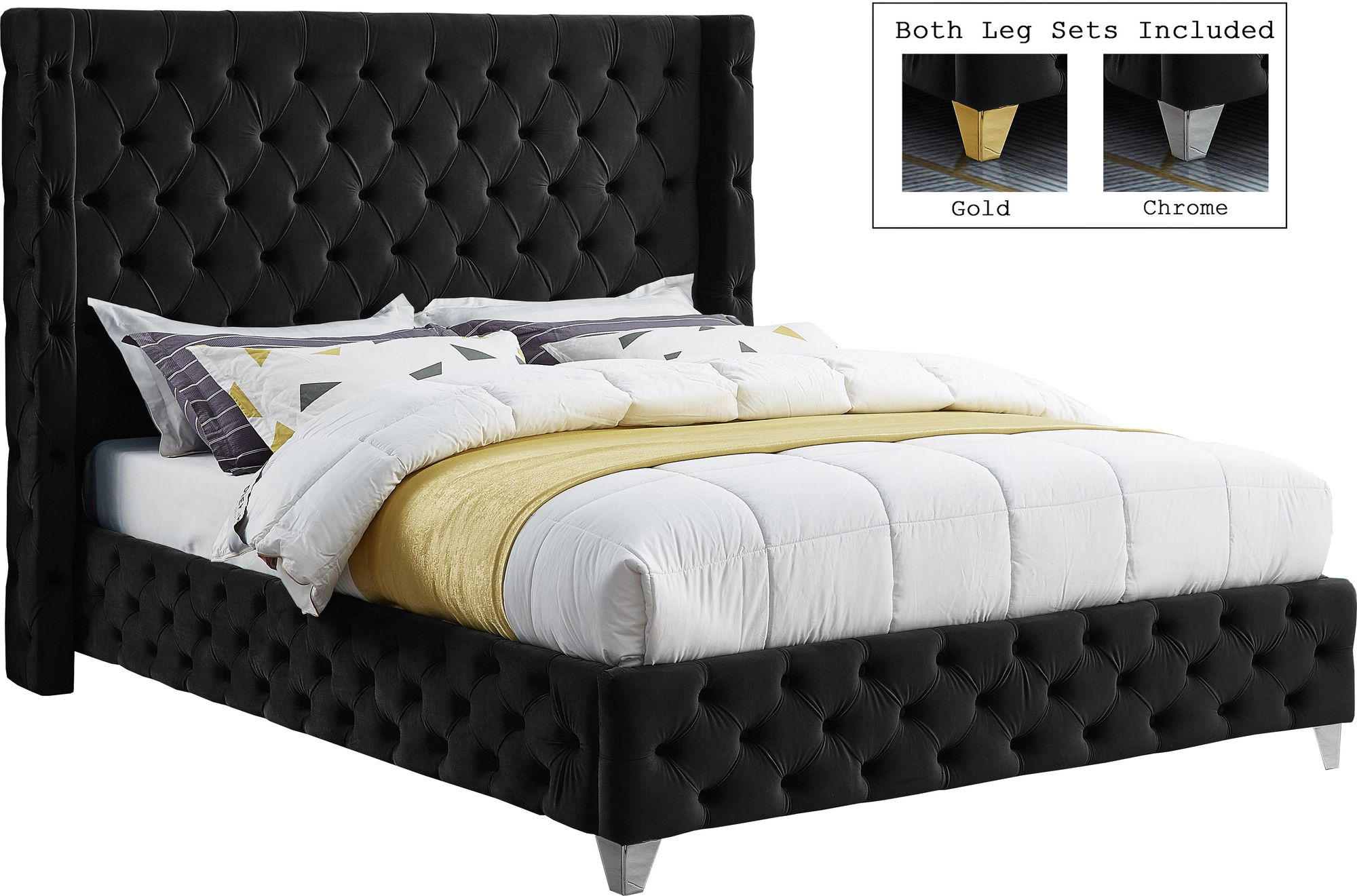 Savan Velvet Full Size Bed