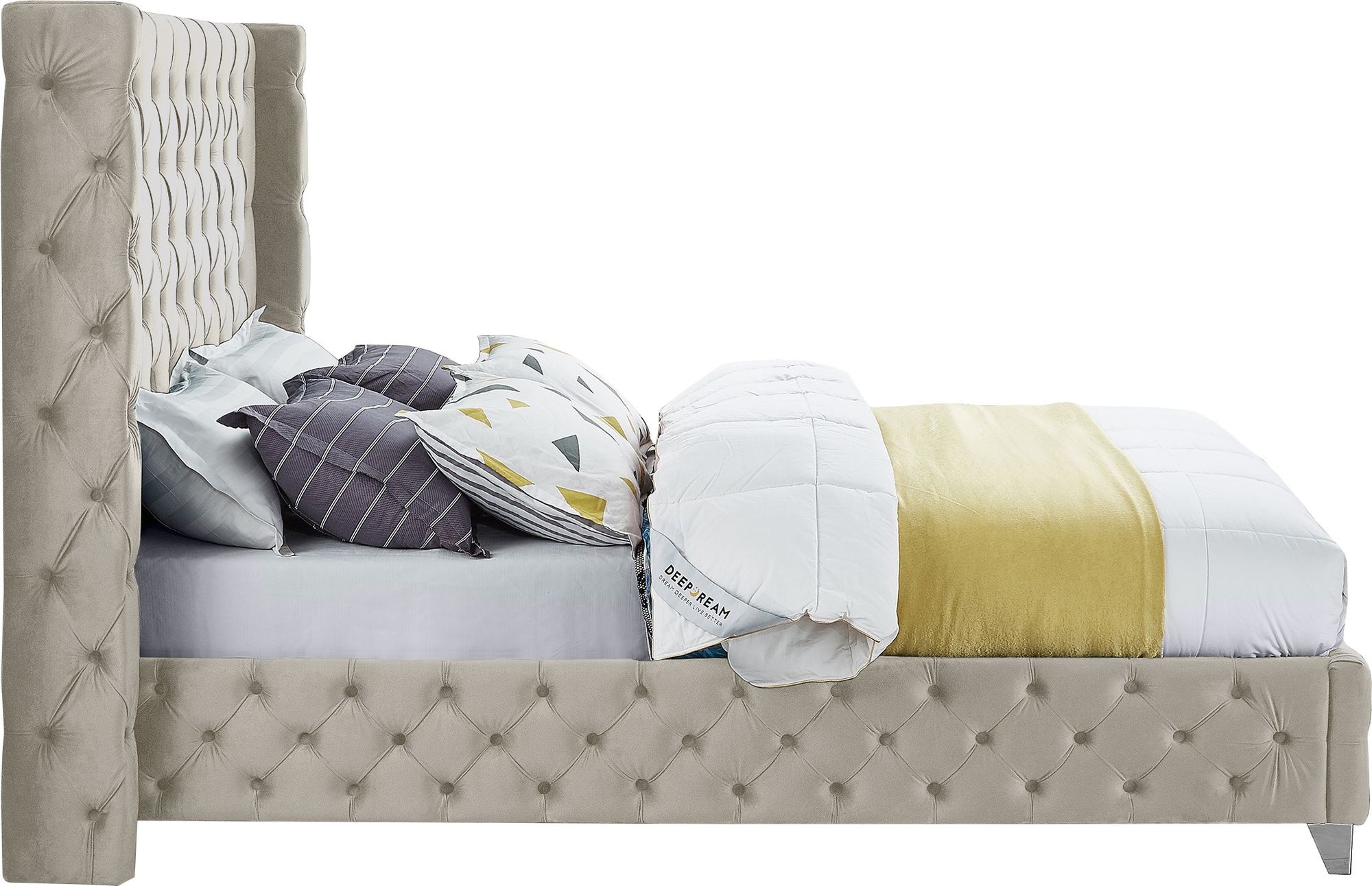 Savan Velvet Queen Size Bed