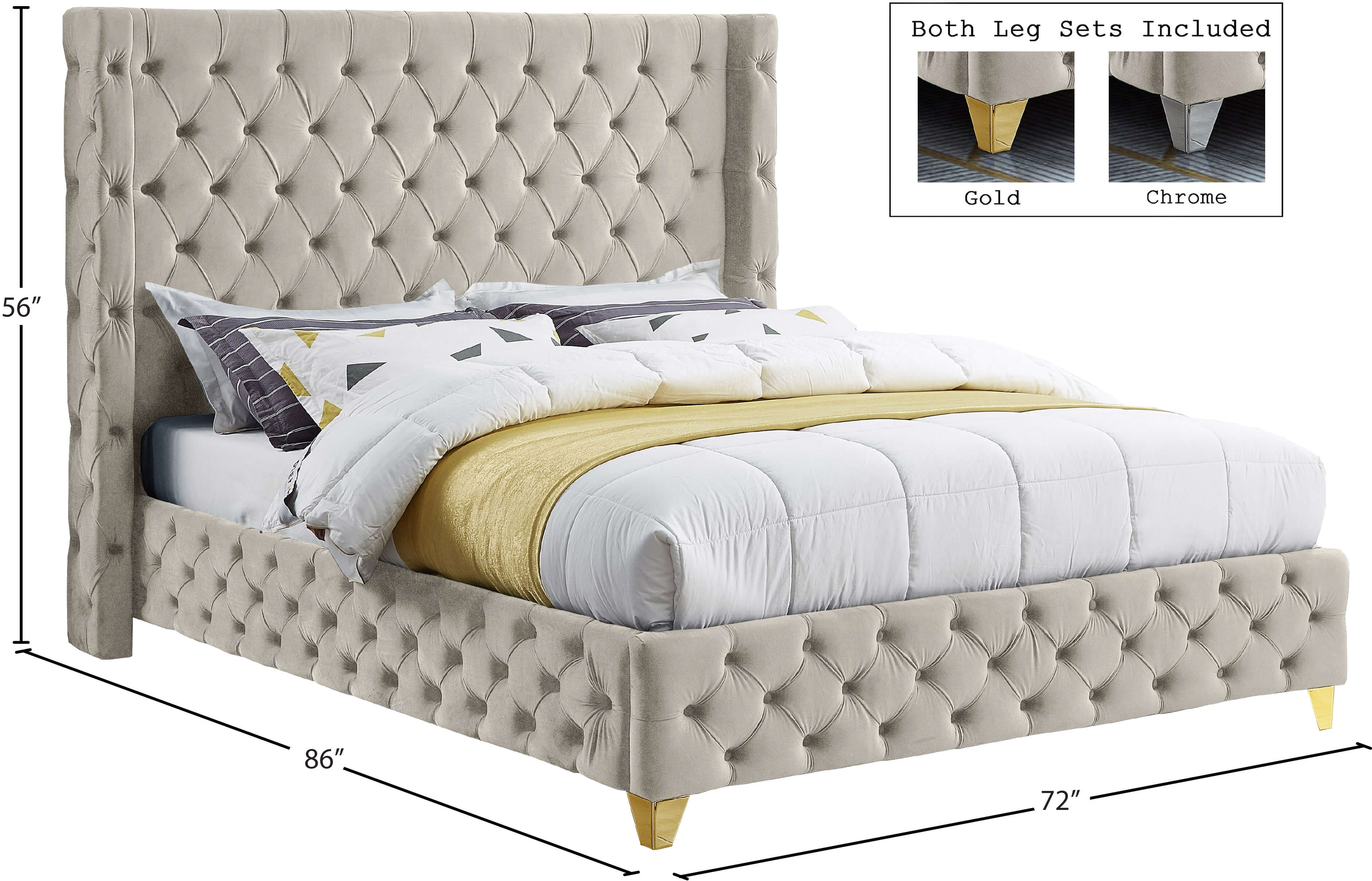 Savan Velvet Bed