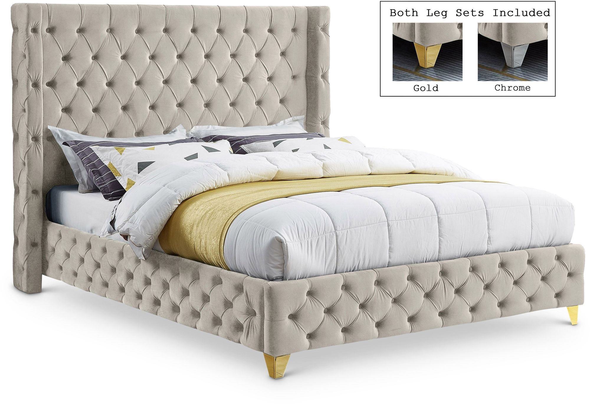Savan Velvet Bed