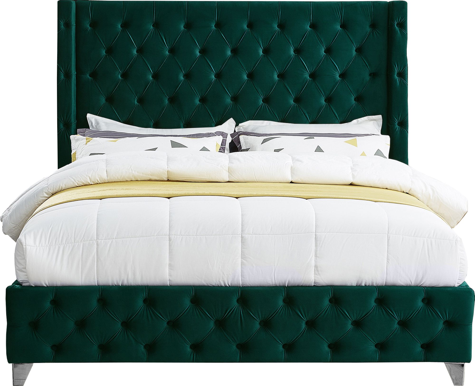 Savan Velvet King Size Bed