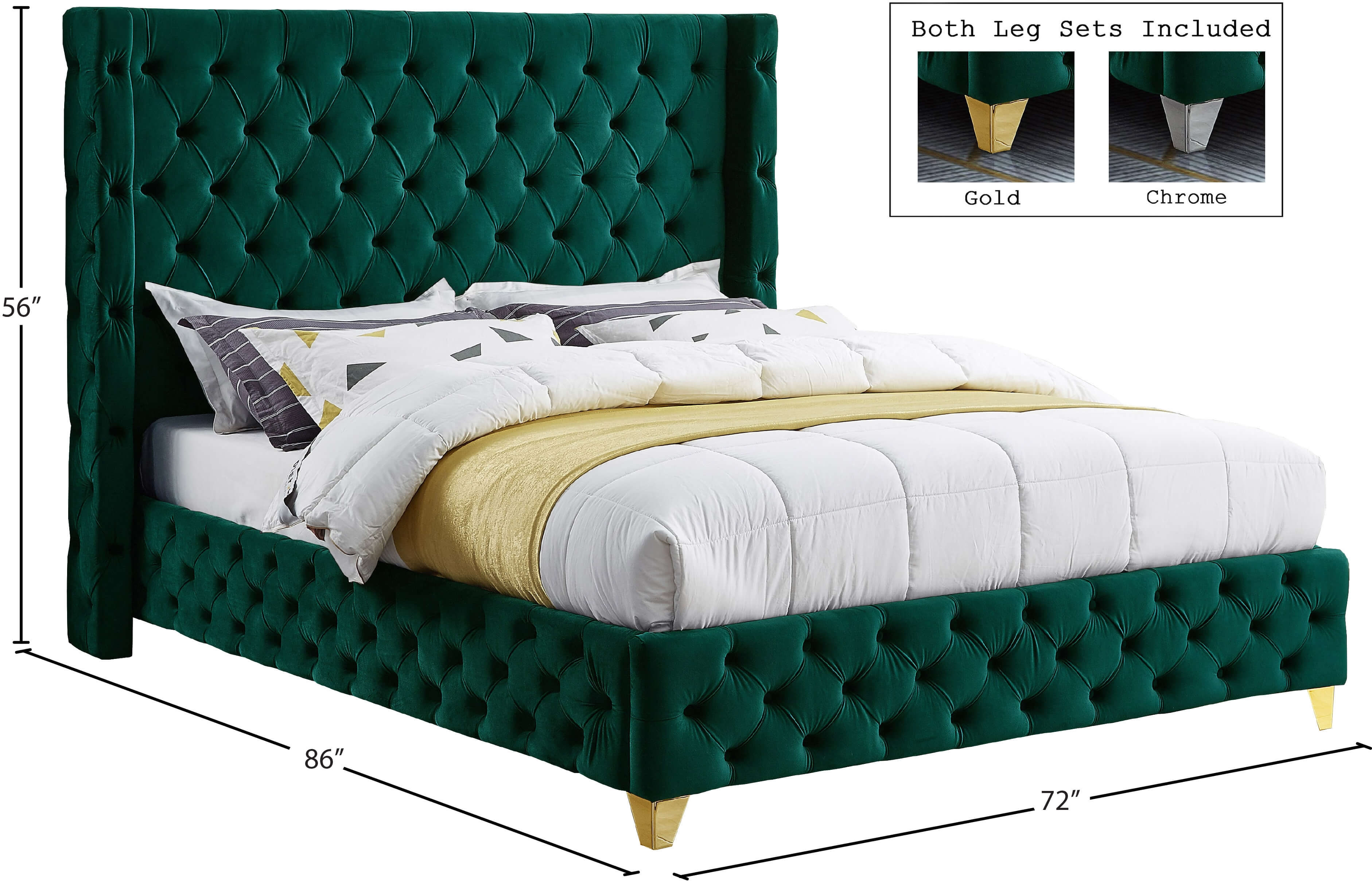 Savan Velvet Bed