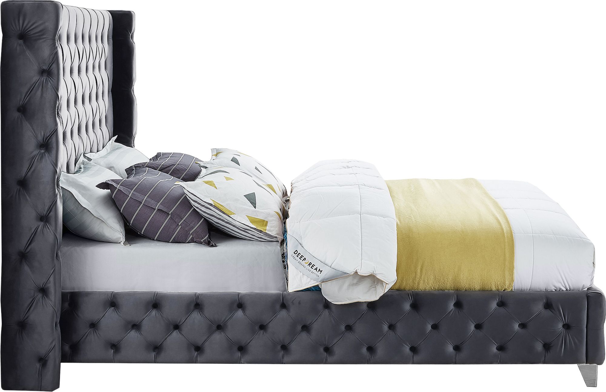 Savan Velvet Queen Size Bed