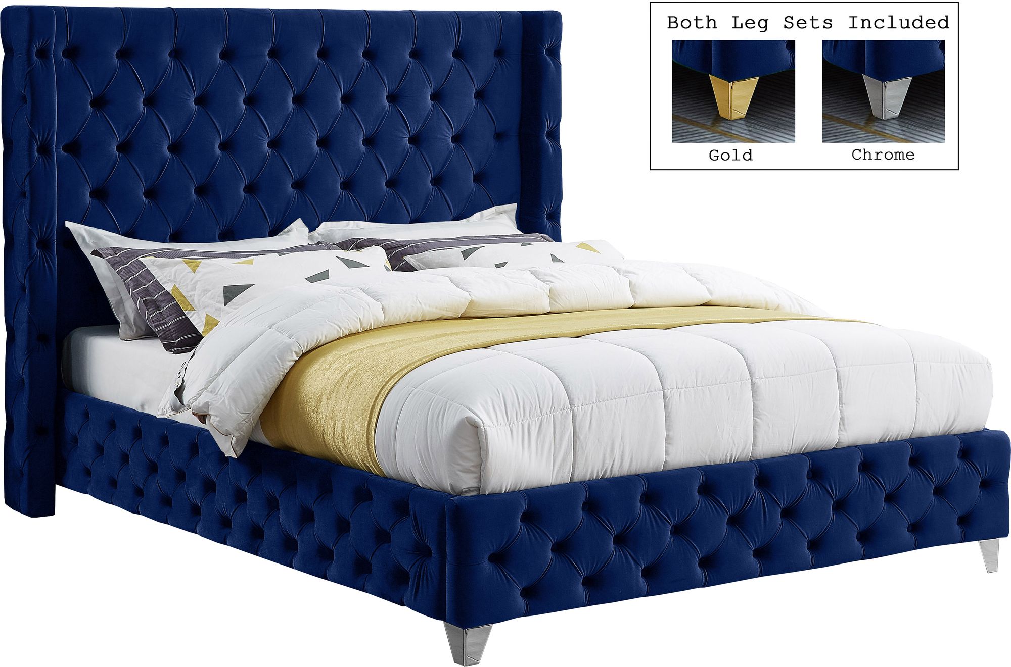 Savan Velvet Full Size Bed