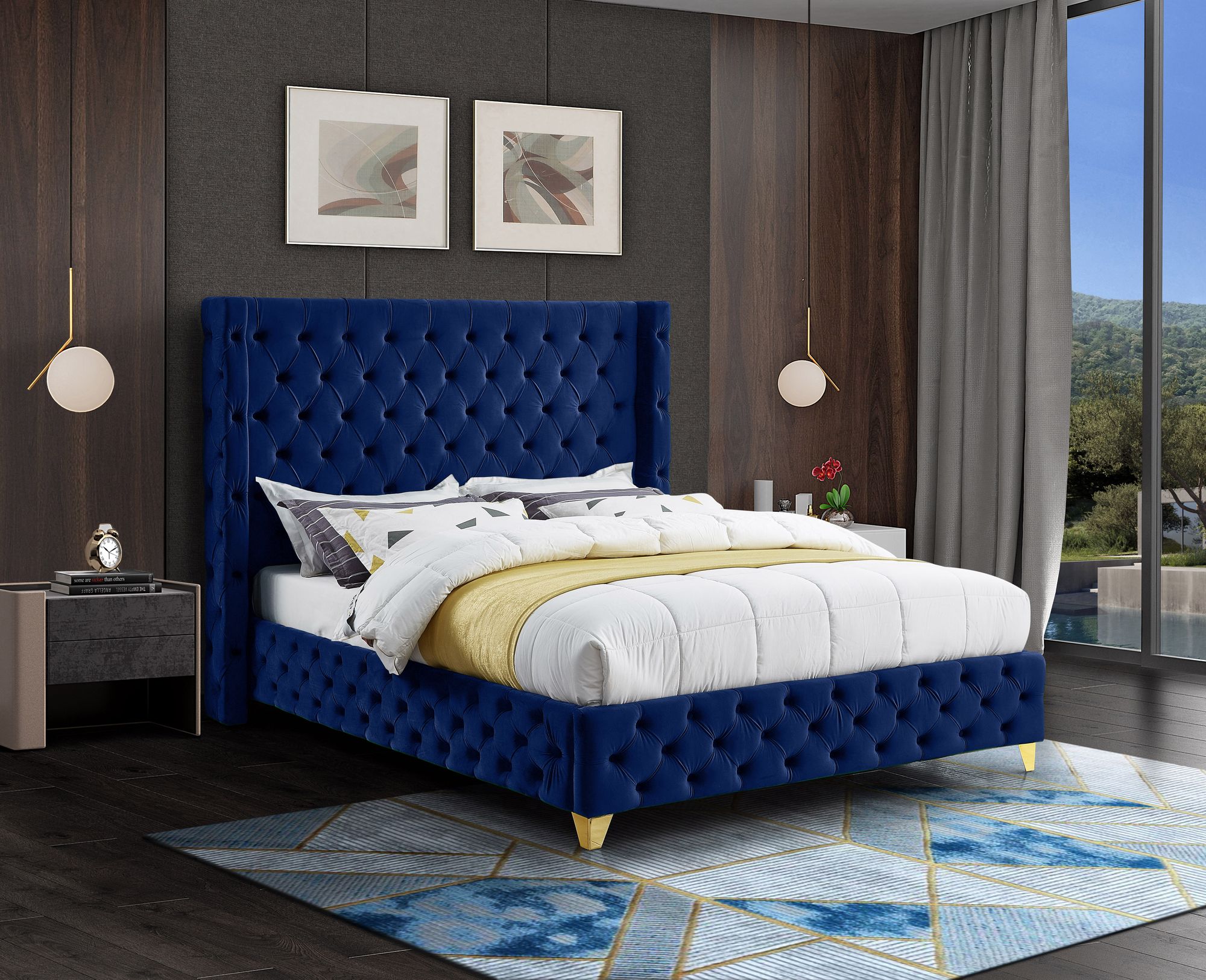 Savan Velvet Full Size Bed
