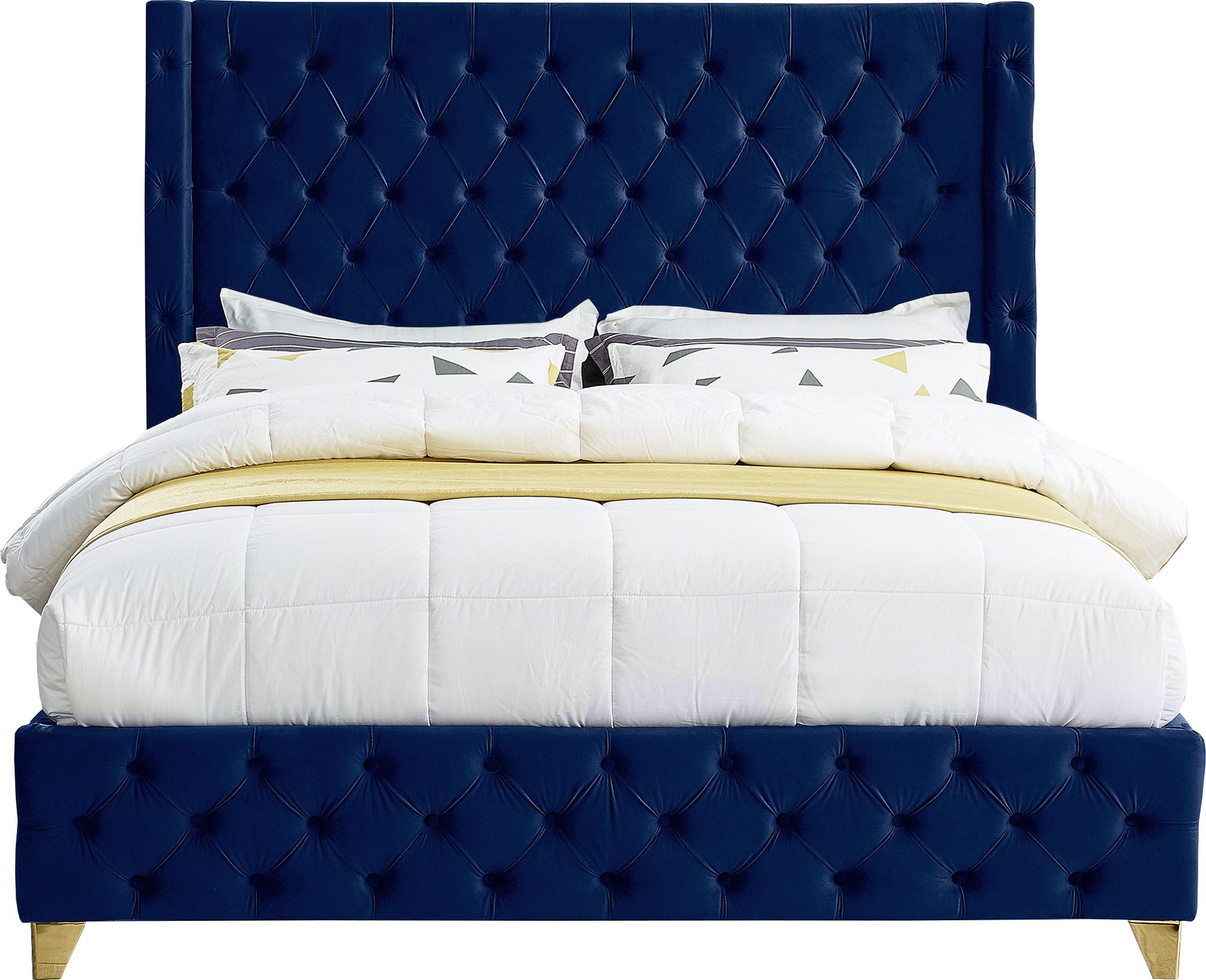 Savan Velvet King Size Bed