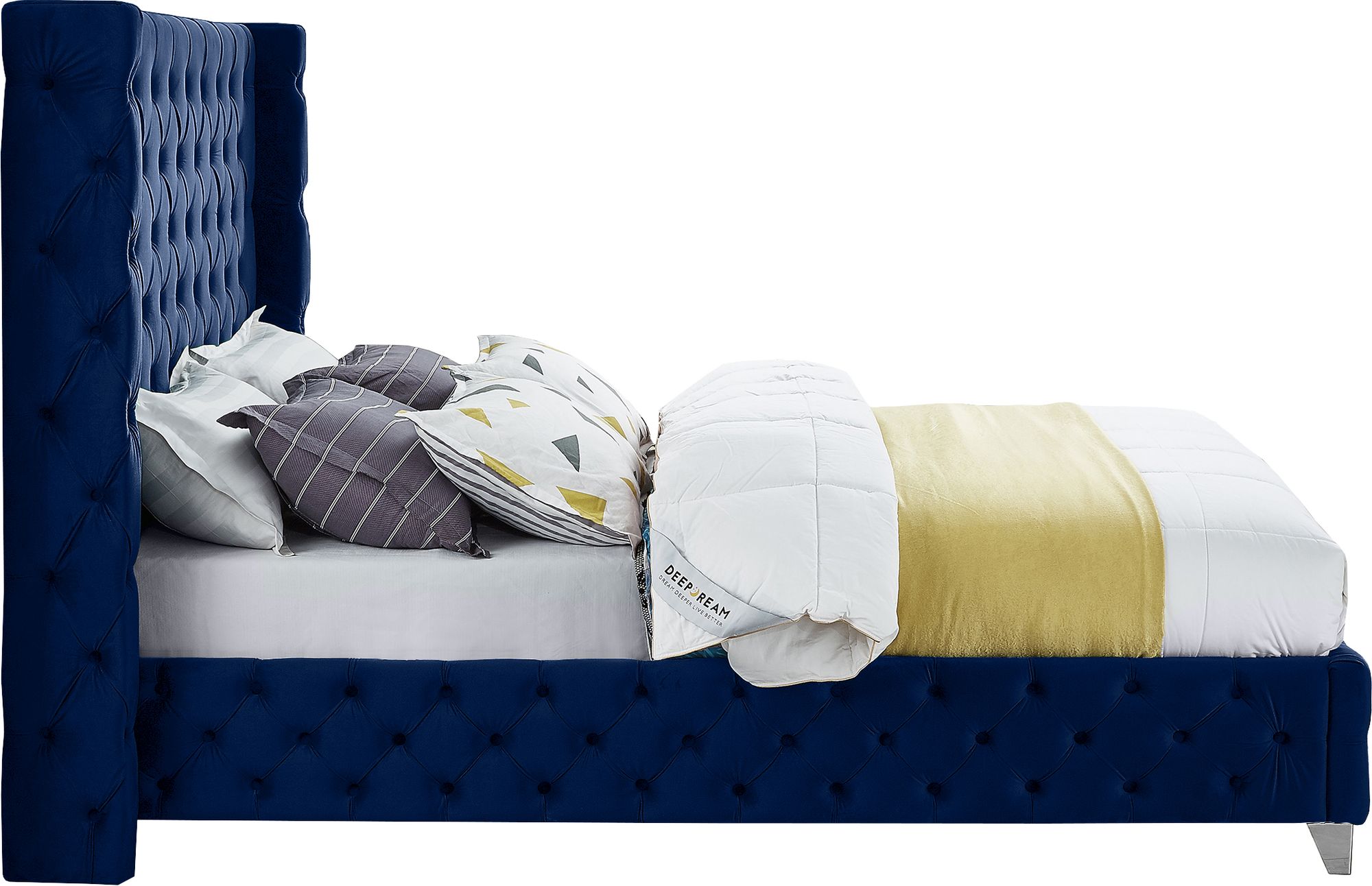 Savan Velvet King Size Bed